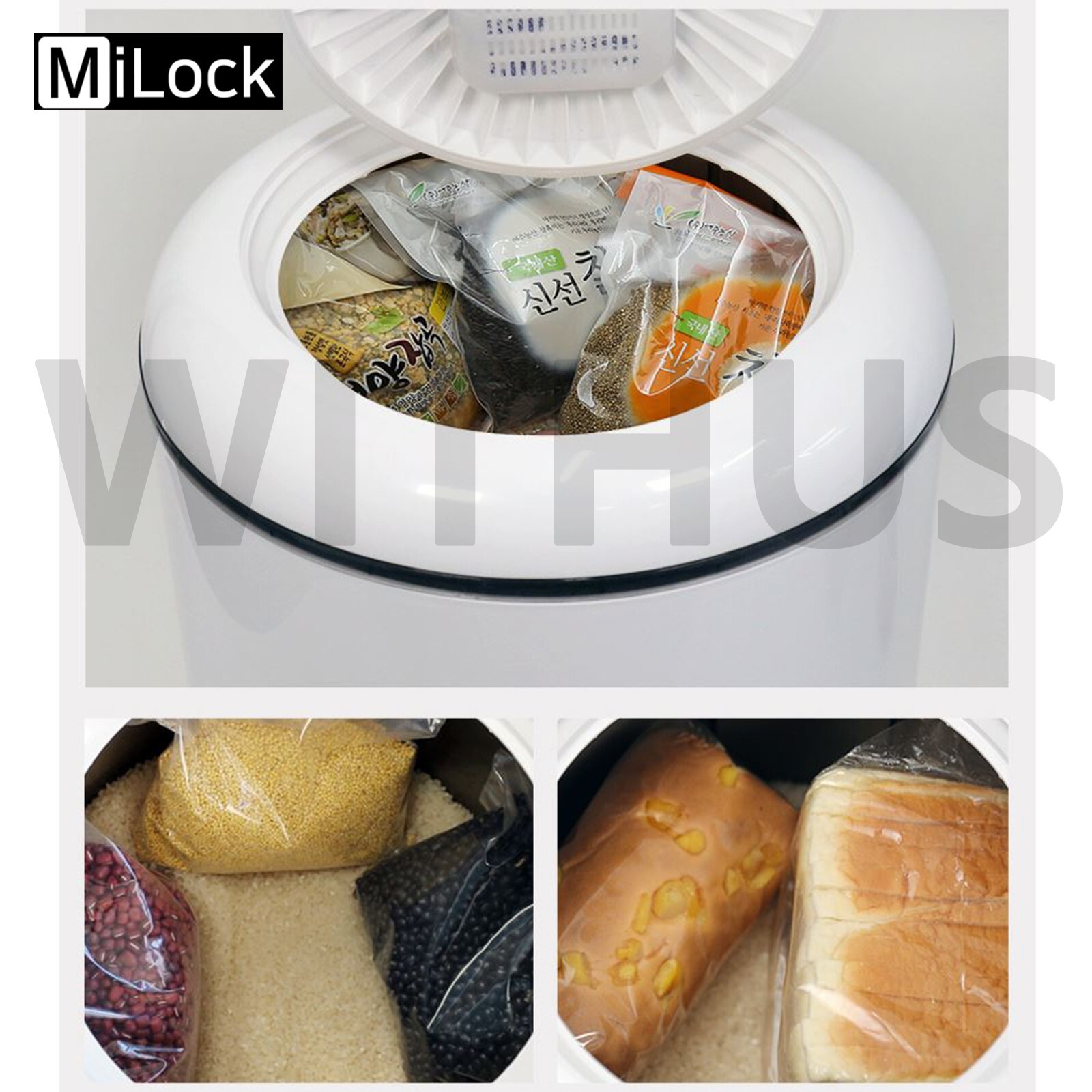 MiLock Bio Vacuum Seal Rice Storage Container 24L