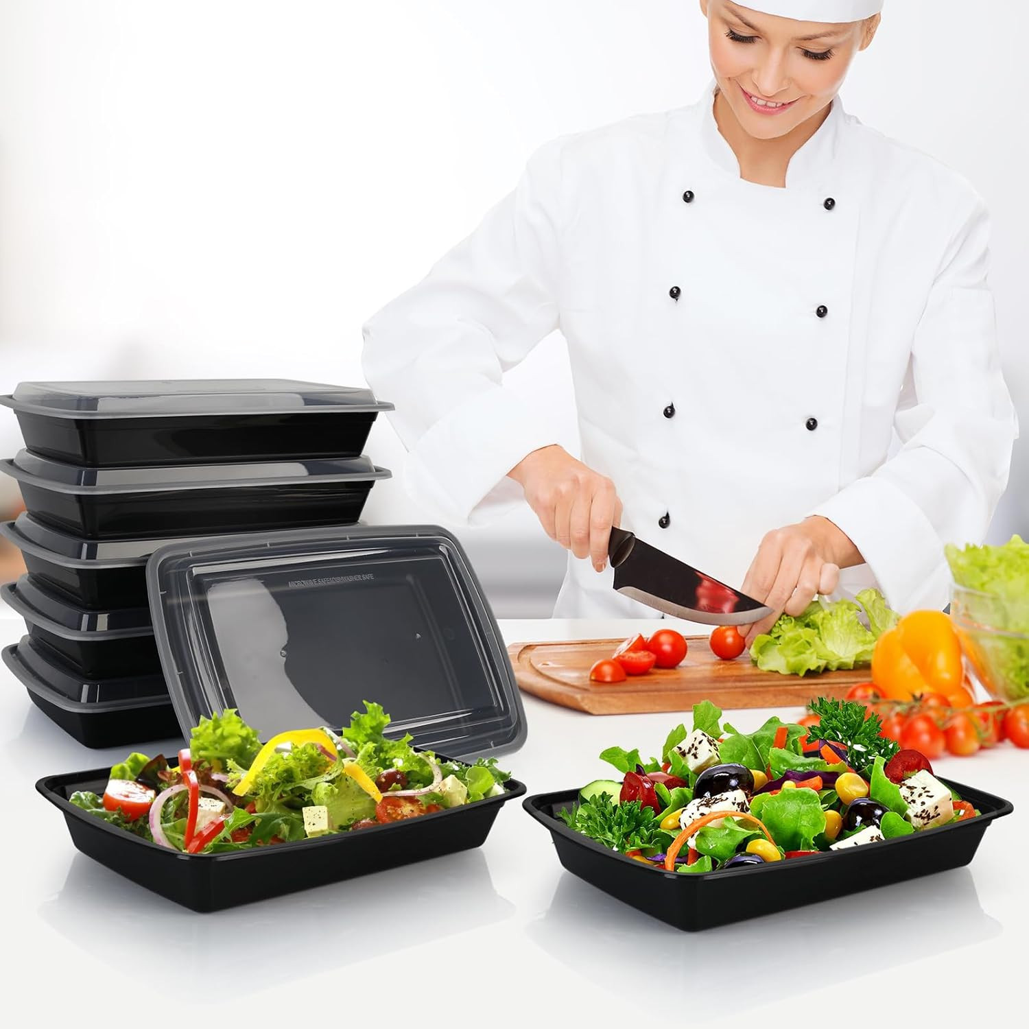 Meal Prep Containers Reusable – 48oz Food Storage Containers with Lids 30 Pack,