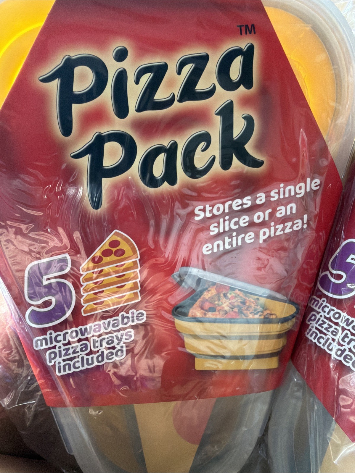 Pizza Pack Reusable BPA-Free Silicone Storage Container (2-pack) NEW WITH BOX