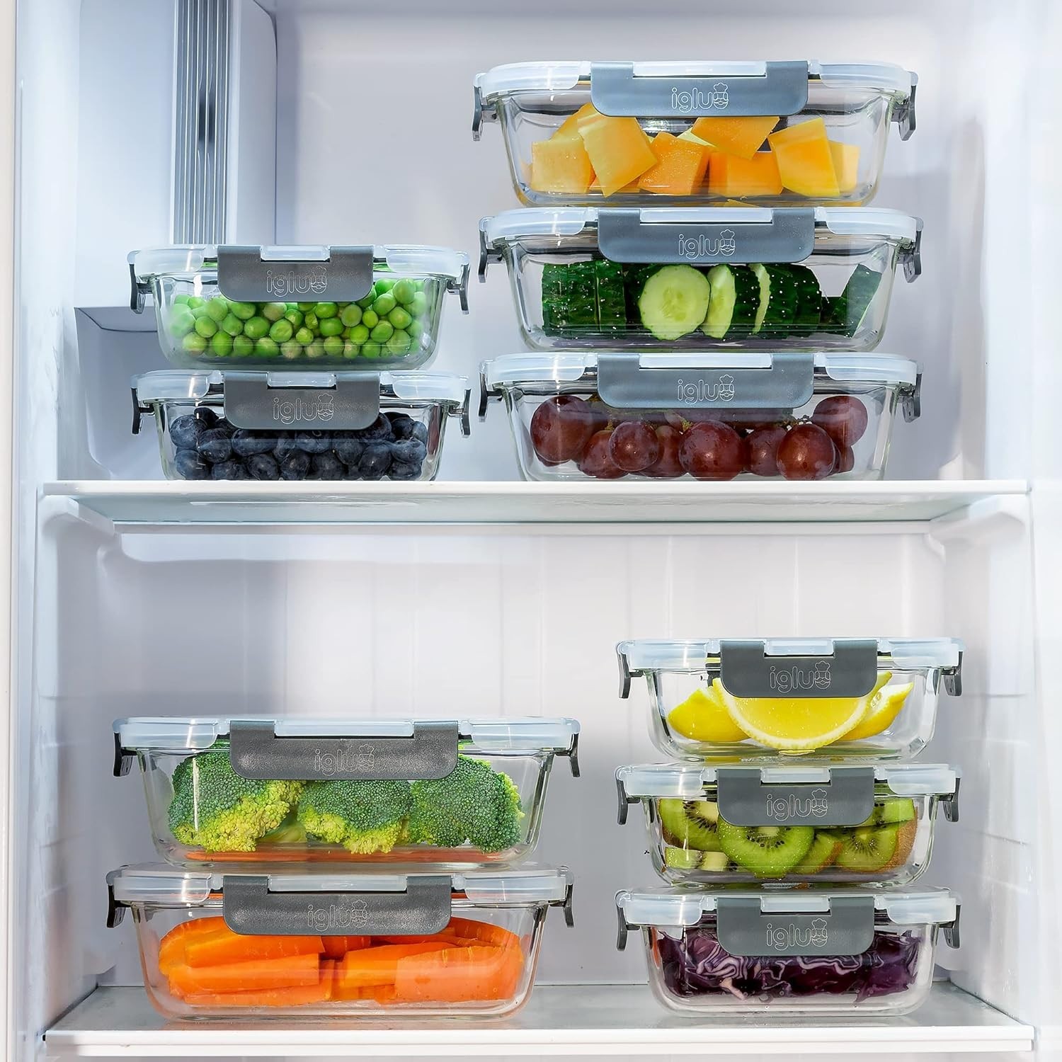 Durable Airtight Borosilicate Glass Storage Set – 10 Pack for Meal Prep