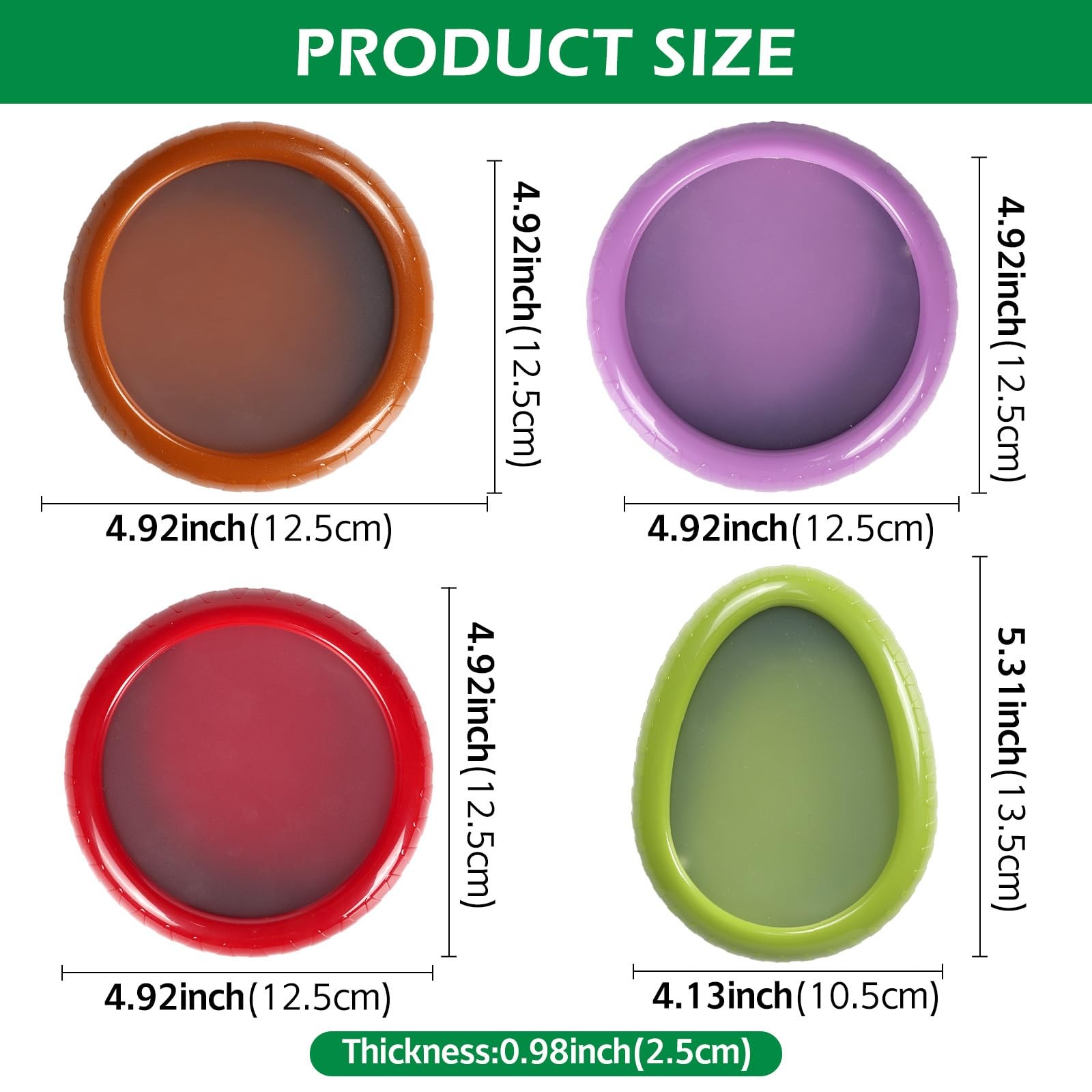 BAOKUA Avocado Saver and onion storage – Set of 4 Purple, brown, green, red