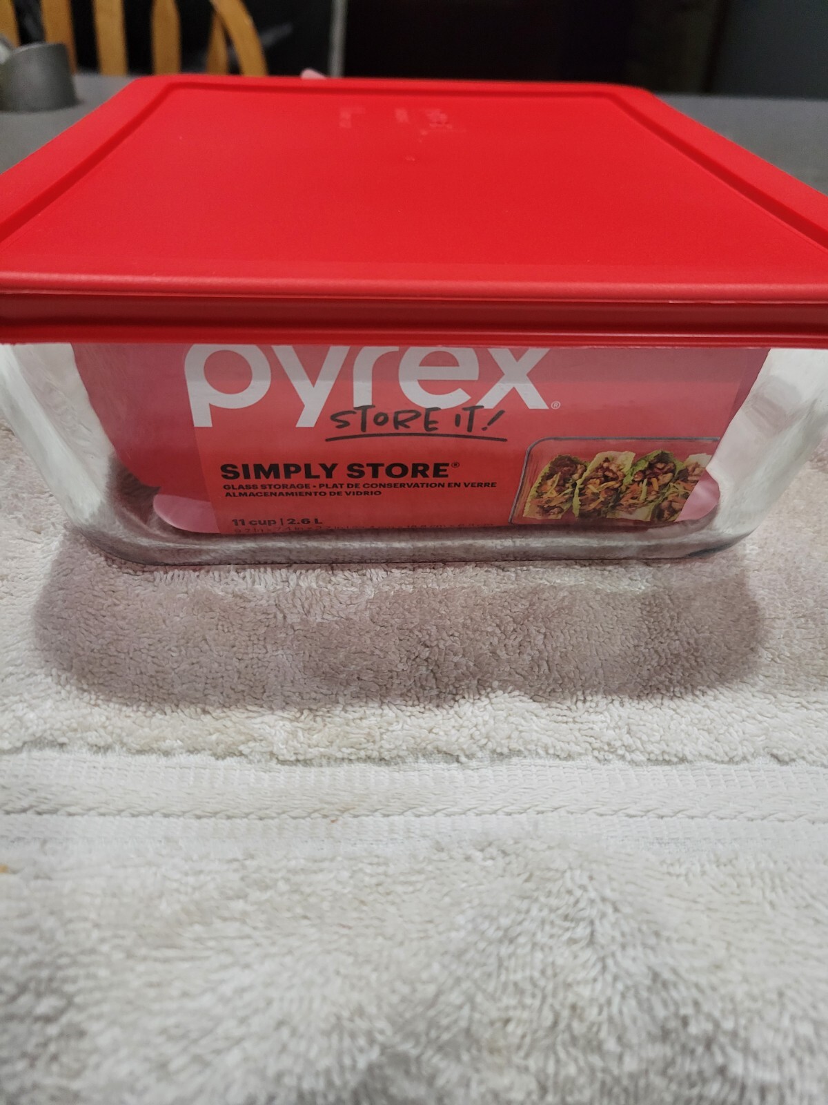 Pyrex Simply Store 11-Cup Rectangular Glass Food Storage Dish