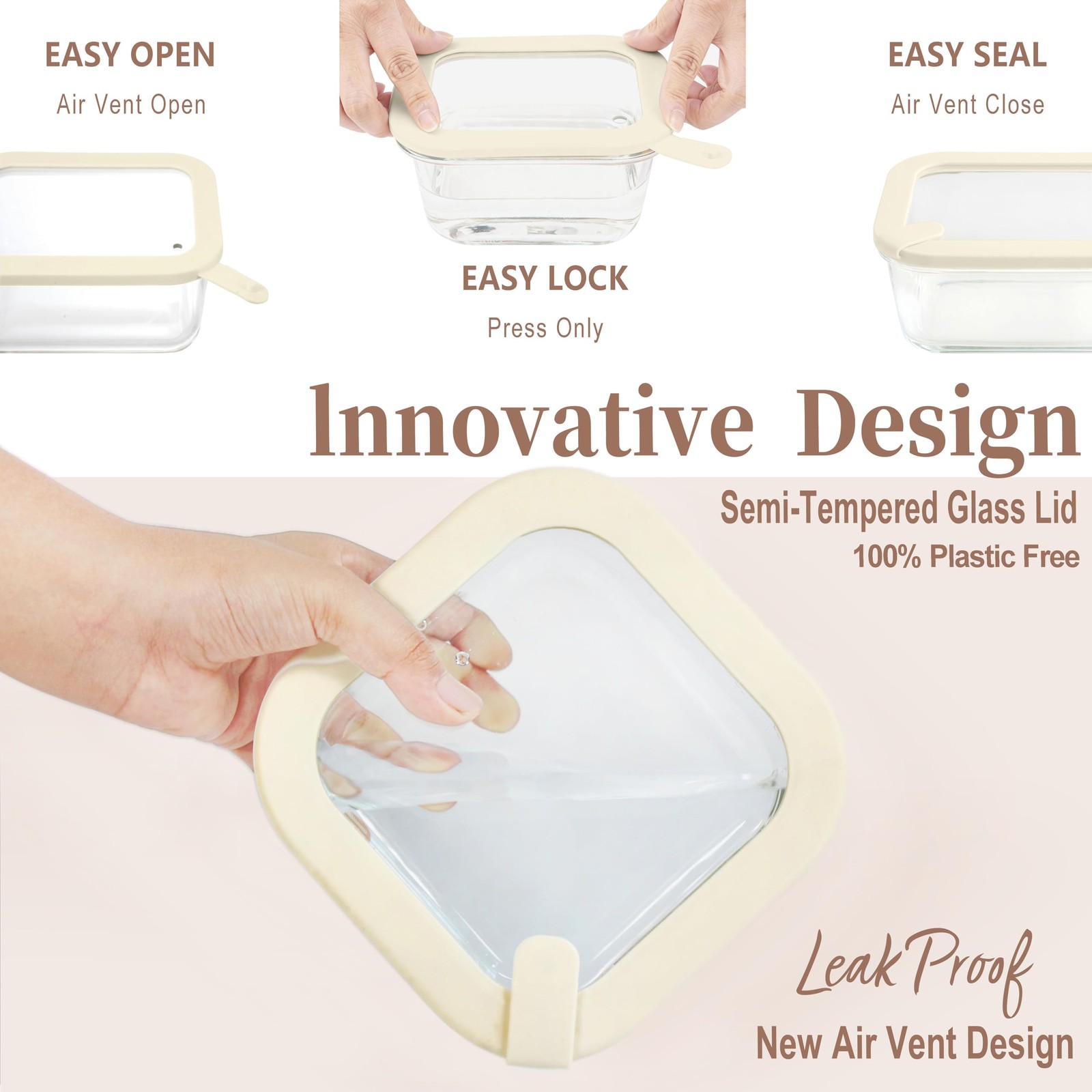 Glass Food Storage Containers with Glass Lids, Microwave Safe Food Container …