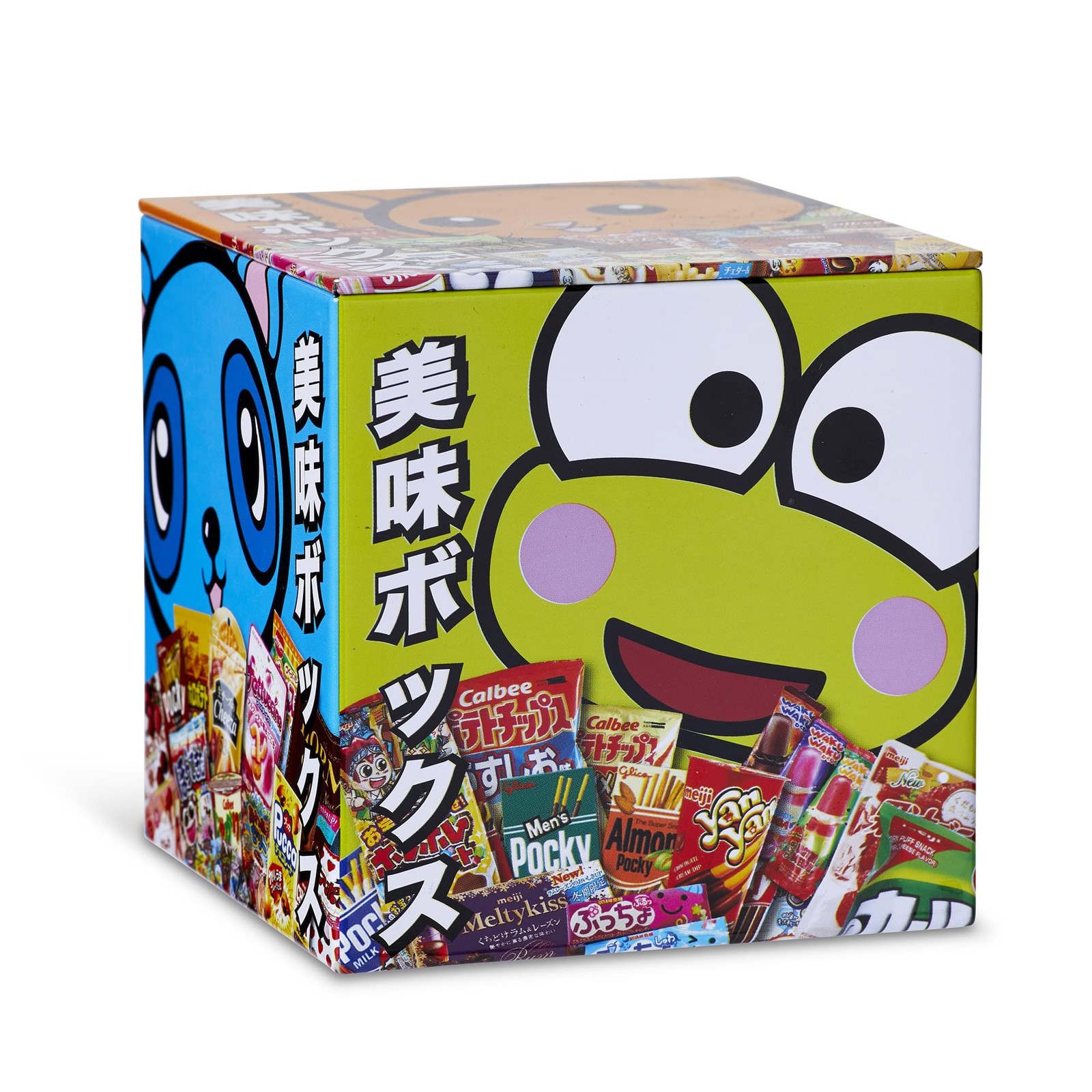 Dagashi Anime Otaku Japanese Snacks 4 x 4 Inch Tin Storage Box