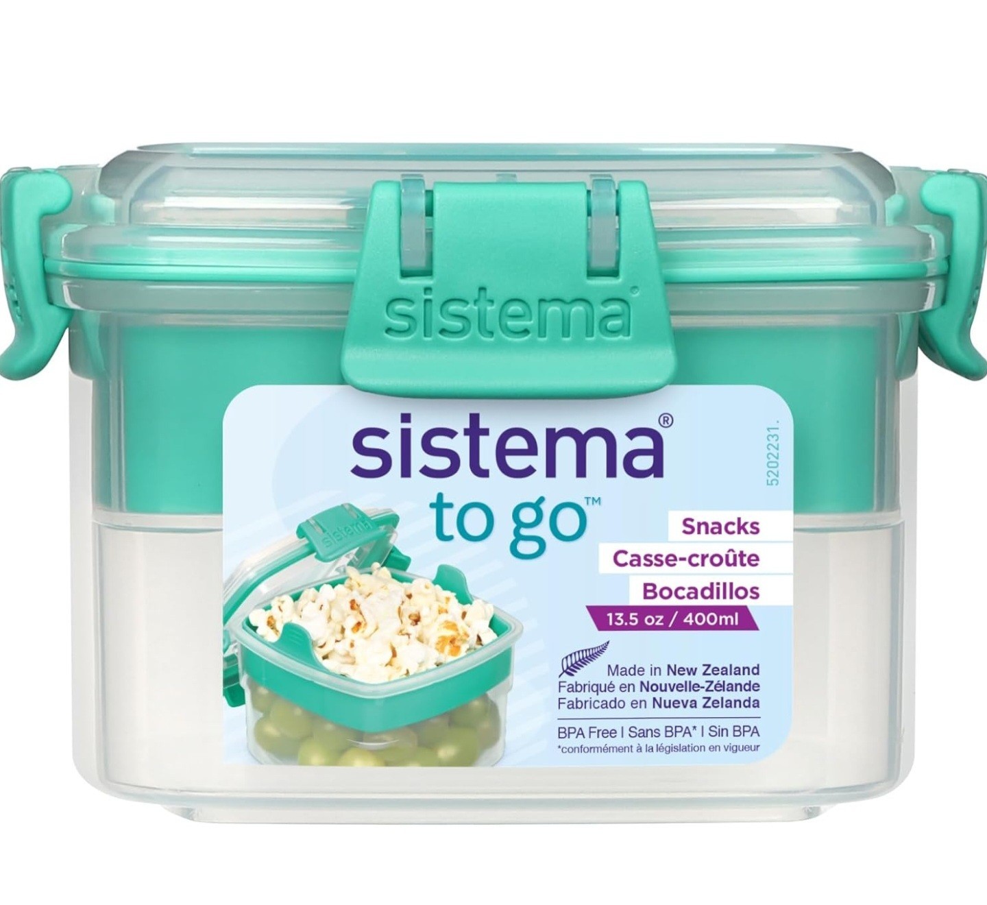 Sistema To Go Collection Snack Container 13.5oz New
