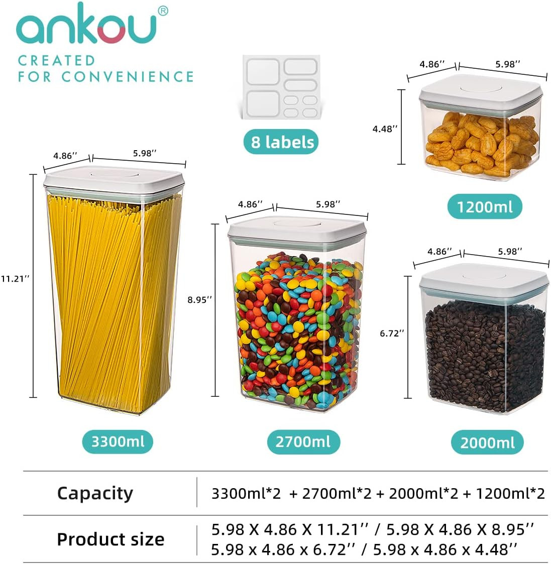 Food Storage Containers Pop Airtight Food Storage Containers with Lids for Kitch