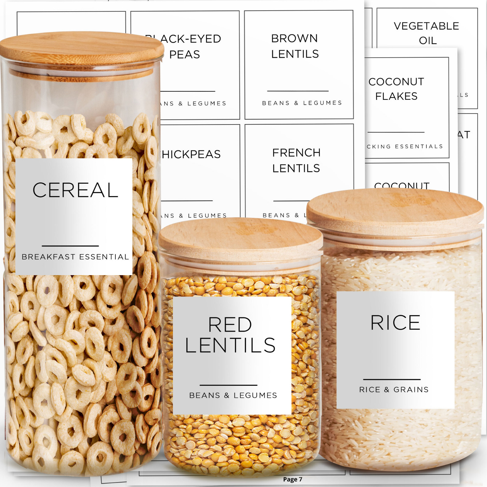 192 Kitchen Pantry Labels for Food Containers | Organize Your Pantry Minimalist