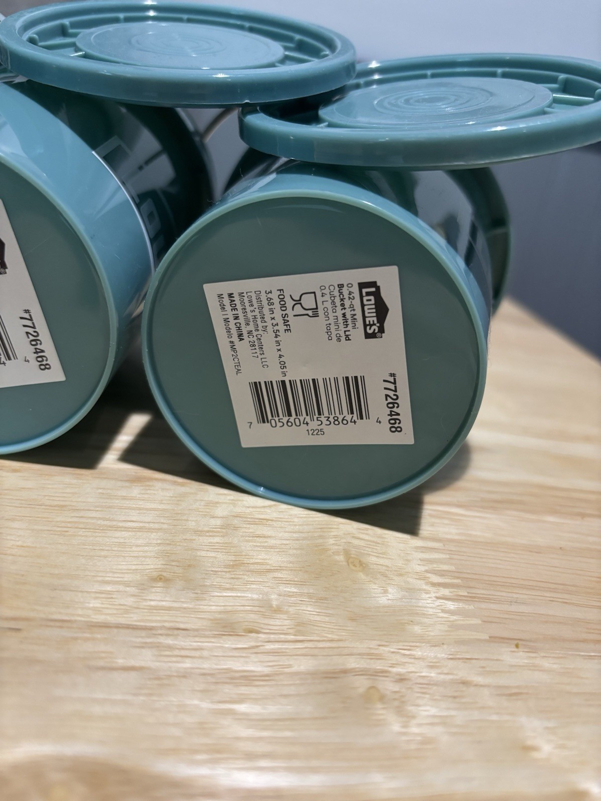Teal Lowe’s Mini Bucket With Lids Lot of 3 NEW 2026 RELEASETIKTOK VIRAL