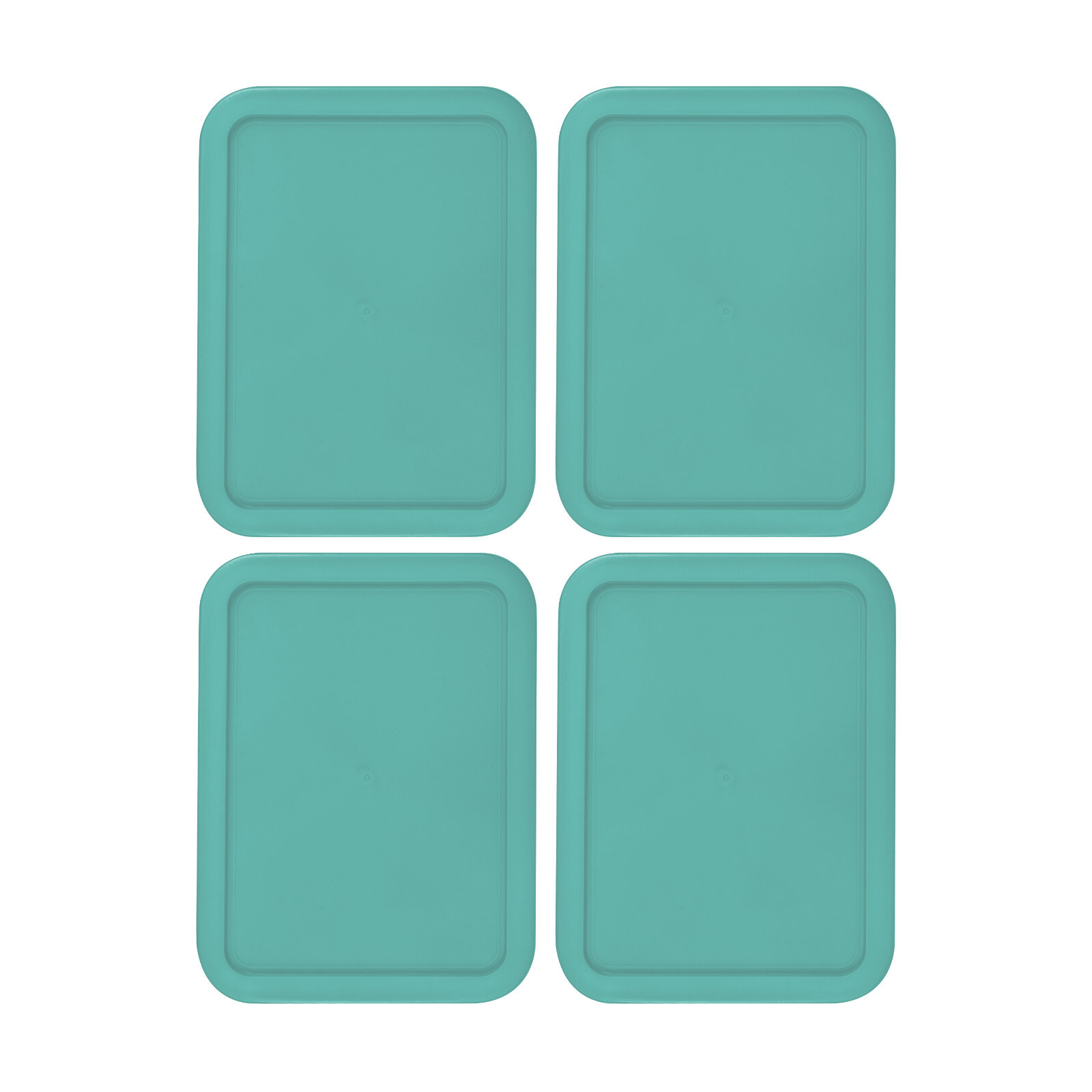 Replacement Lid for 6-CUP Pyrex Cover Rectangle (6.75″ x 8.75″) TURQUOISE 4-Pack