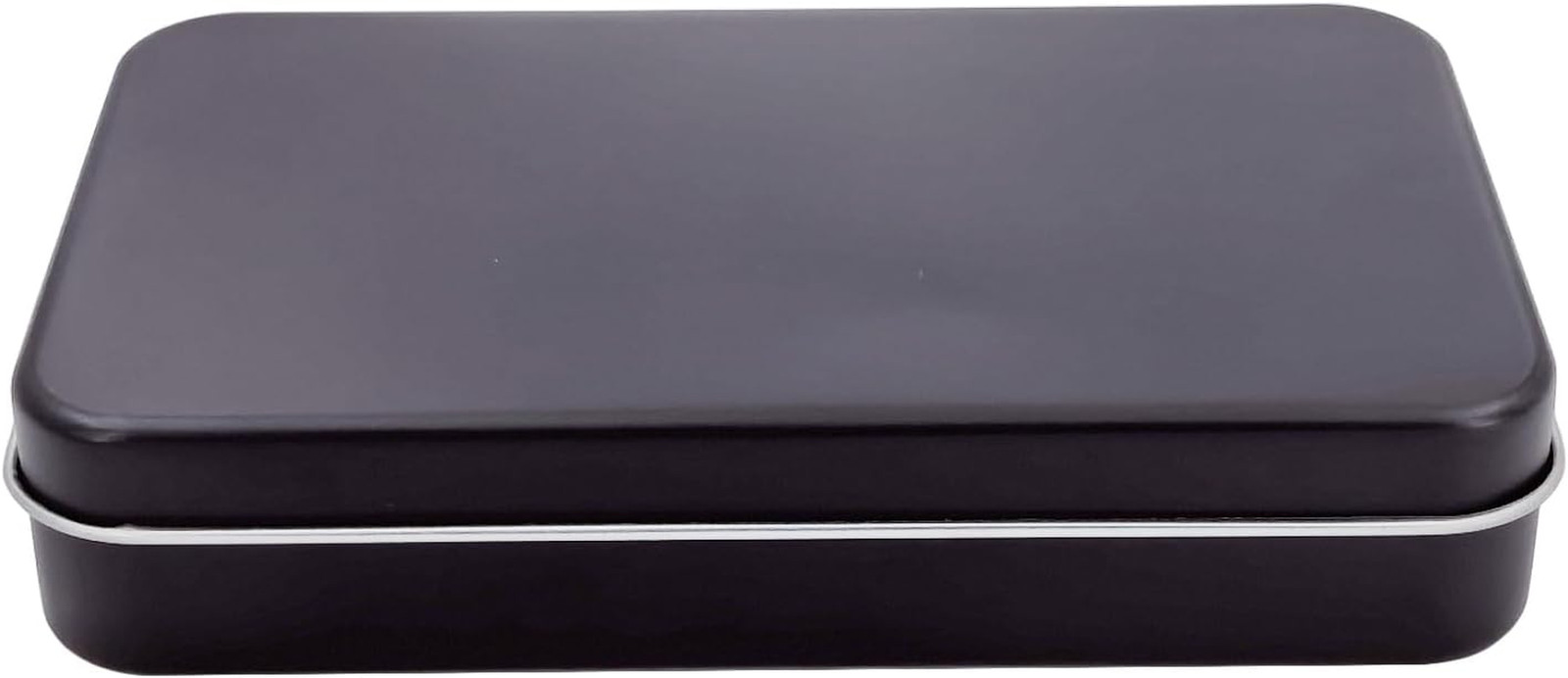 6 Pieces Rectangular Metal Empty Hinged Tins Containers Basic Necessities Home S