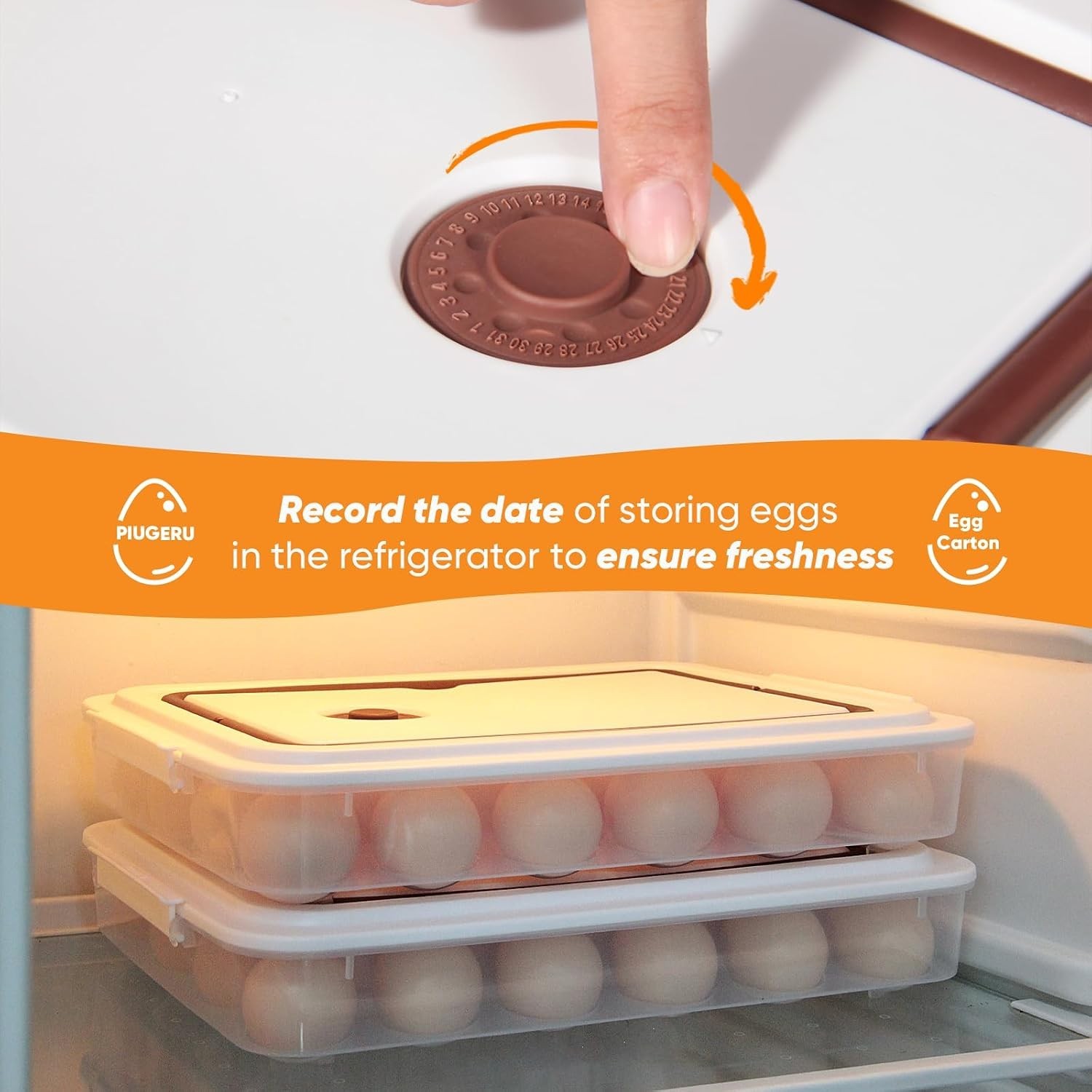 Deviled Egg Containers with Lid, Set of 2, Plastic Tray Carrier with Handle, …