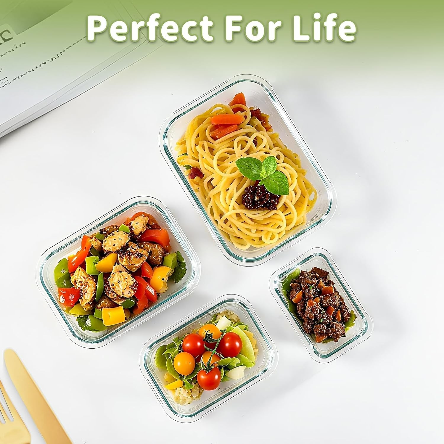 Durable 8 Pack Glass Storage Containers – Perfect for Meal Prep & Leftovers