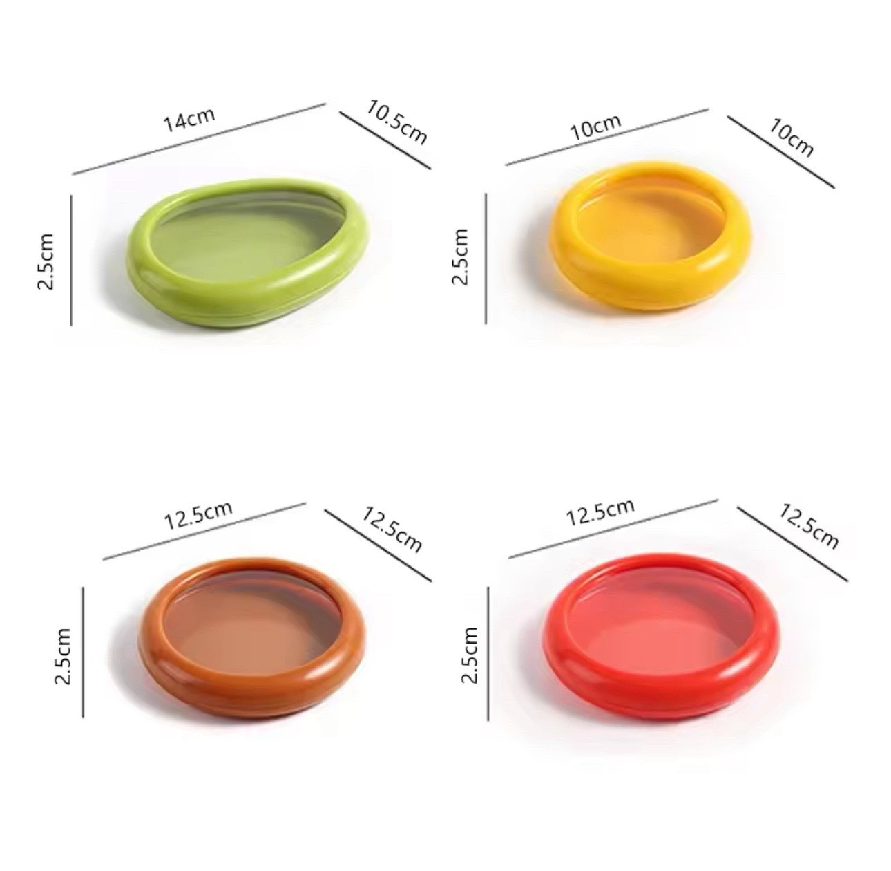 4pcs Silicone Fruit and Vegetable Storage Containers Reusable Fridge Organizer