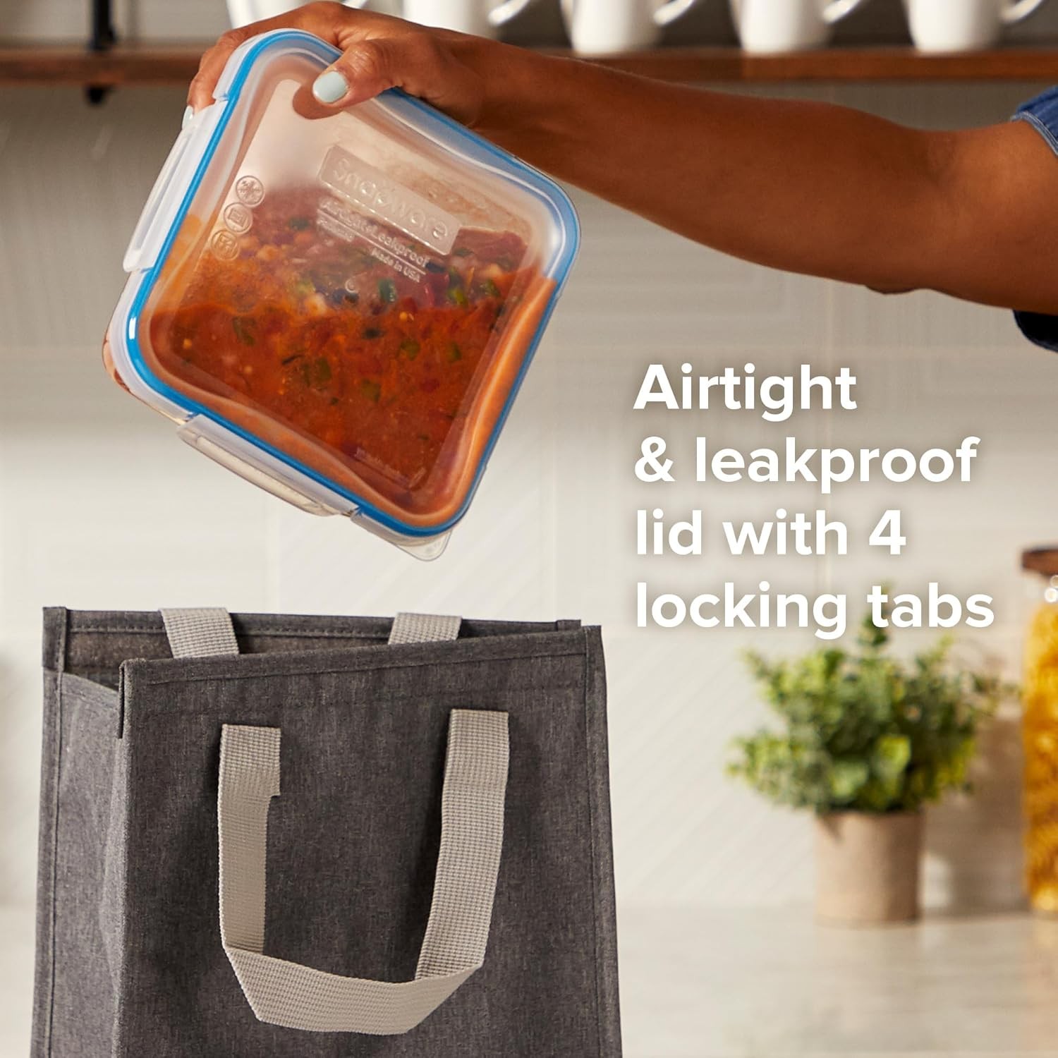 Plastic Total Solution 2-Pack (5.5-Cup) Food Storage Containers Set, Leakproof