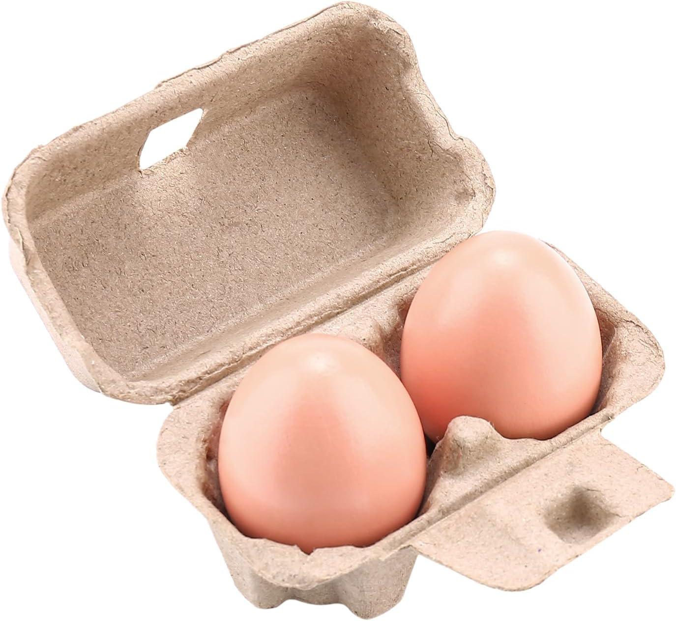 100 Pack Egg Cartons Bulk Pulp, 2 Cell Containers Vintage Easter Style, 1/6 Doze