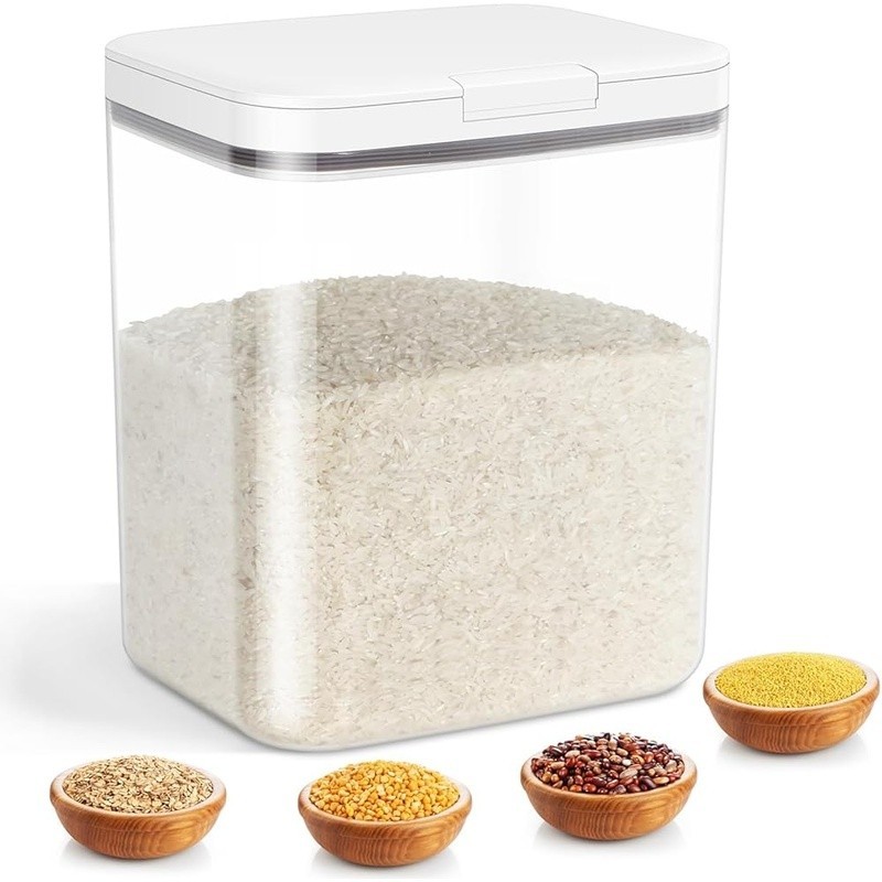 Flip Top Airtight Food Storage Containers Rice Flour Snacks 5.5L 11lb Capacity