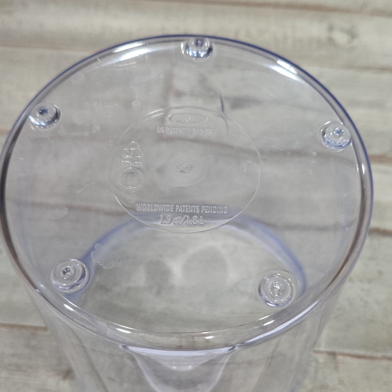 OXO POP 2-Piece Clear Round Plastic Storage Containers w/ White Snap Lids