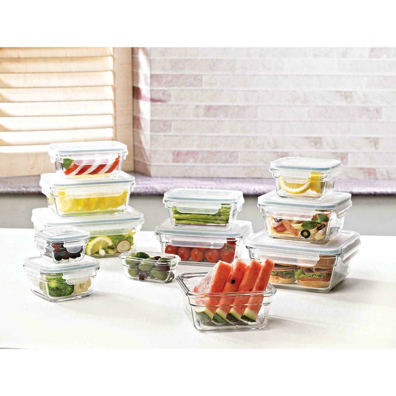 Member’s Mark 24-Piece Glass Food Storage Set by Glasslock BPA Free Containers