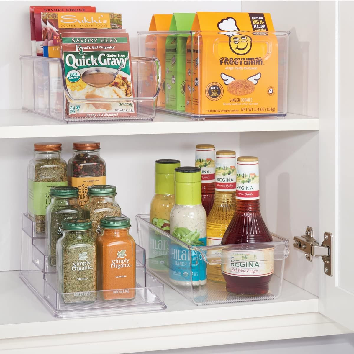 Idesign Linus Plastic Fridge and Freezer Storage Organizer Bin with Handle, C…