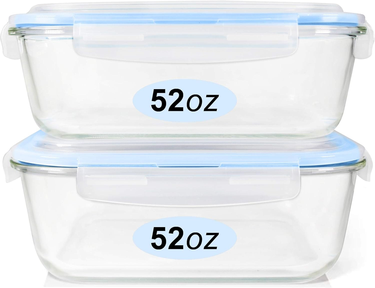 Glass Food Storage Containers Set, Large Size Containers with Lids, Bpa-Free Loc