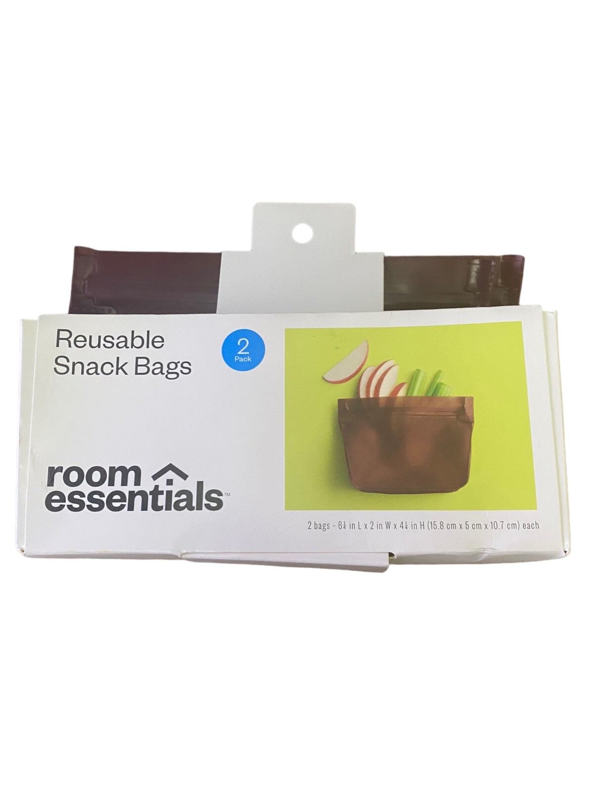 Room Essentials Reusable Snack Bag Burgundy Color 2 Pack