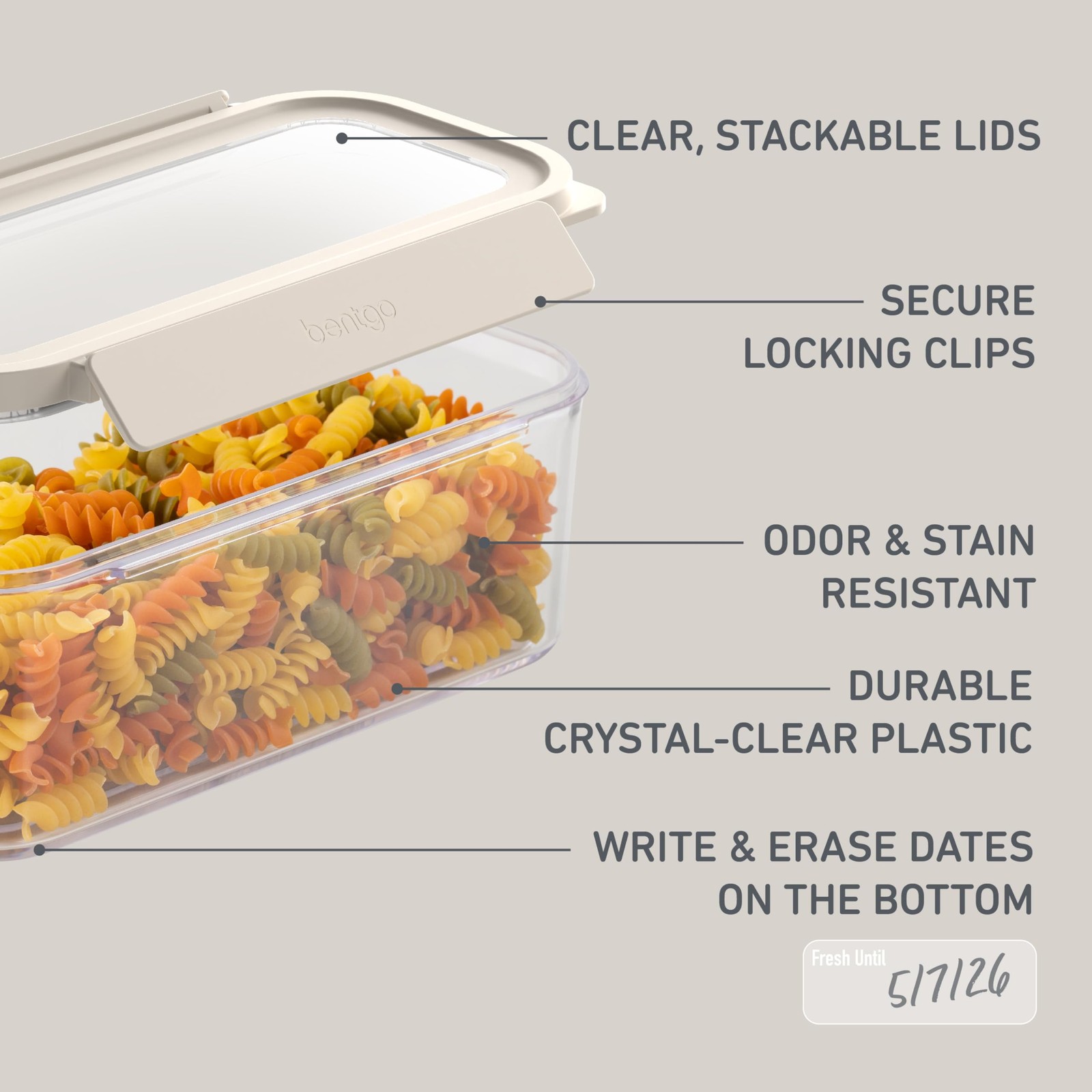 Pantry – 22-Piece Airtight Food Storage Containers, Clear and Stackable Kitch…