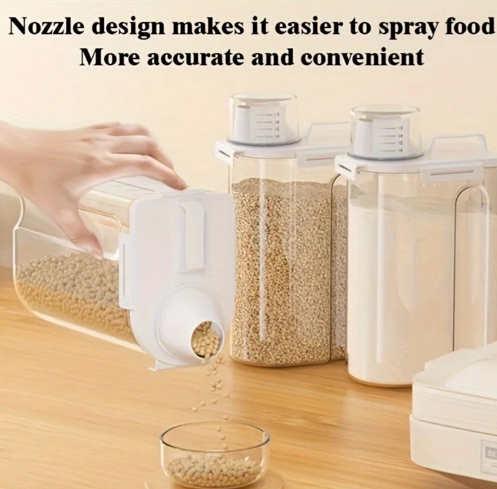 4pcs 5 Pounds Of Rice Sealed Dry Grain Storage Container Rice Storage Box Grain