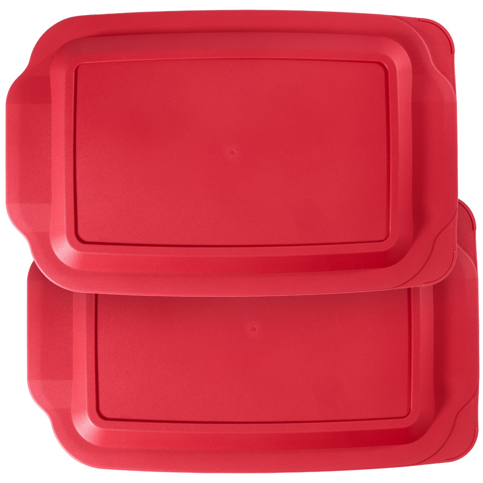 2 Replacement Lids for Pyrex 9 x 13 Casserole Glass Baking Dish Cover Red 233-PC