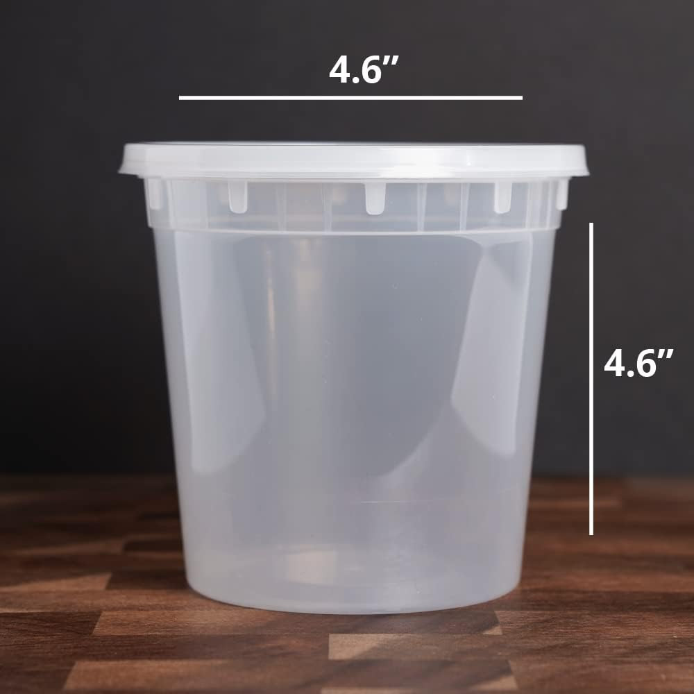 TIYA 240 Pack 24Oz Food Containers with Lids – Airtight & Reusable Storage