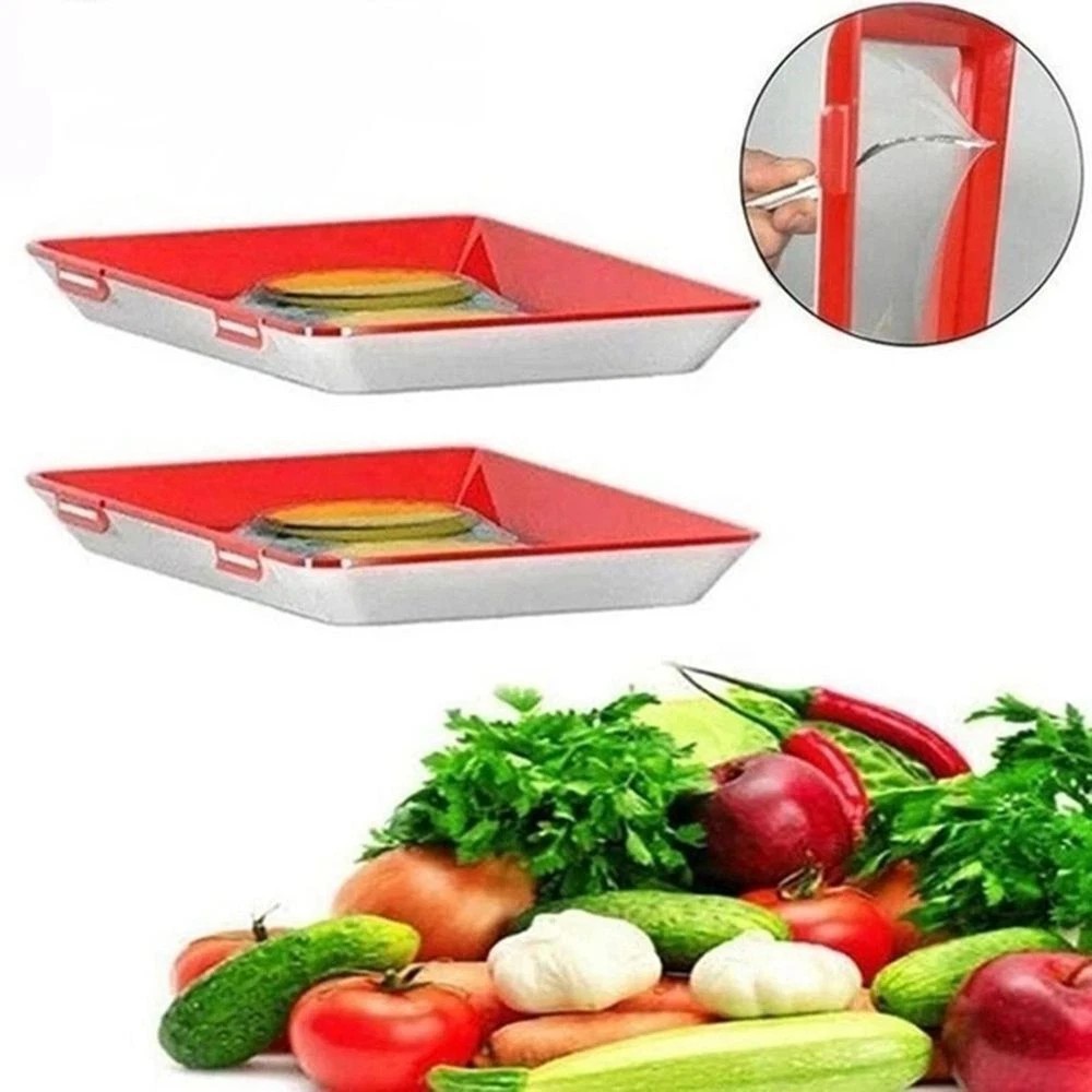 Skinny Stacks 3 Pack – Stacking Food Storage Trays – Save Space& Keep Food Fresh