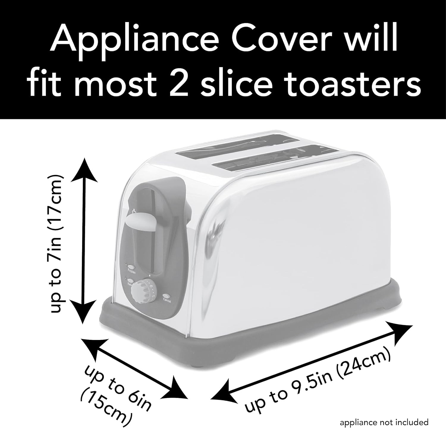 Ritz Premium Universal Two Slice Toaster Cover, 1 Count (Pack of 1), Natural