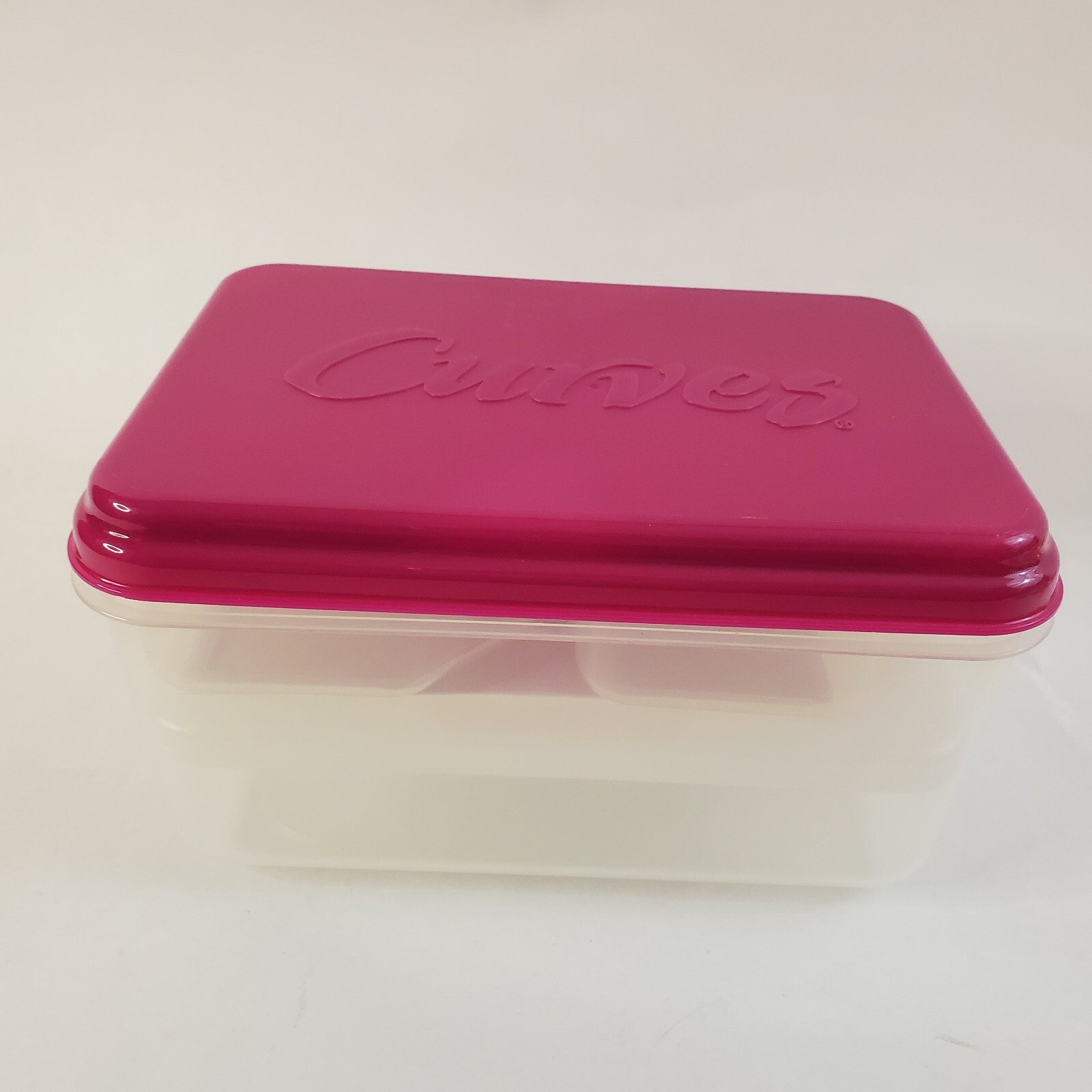 Portable CURVES VitaMinder Clear Food Containers Purple Lids Chill Pack 2004