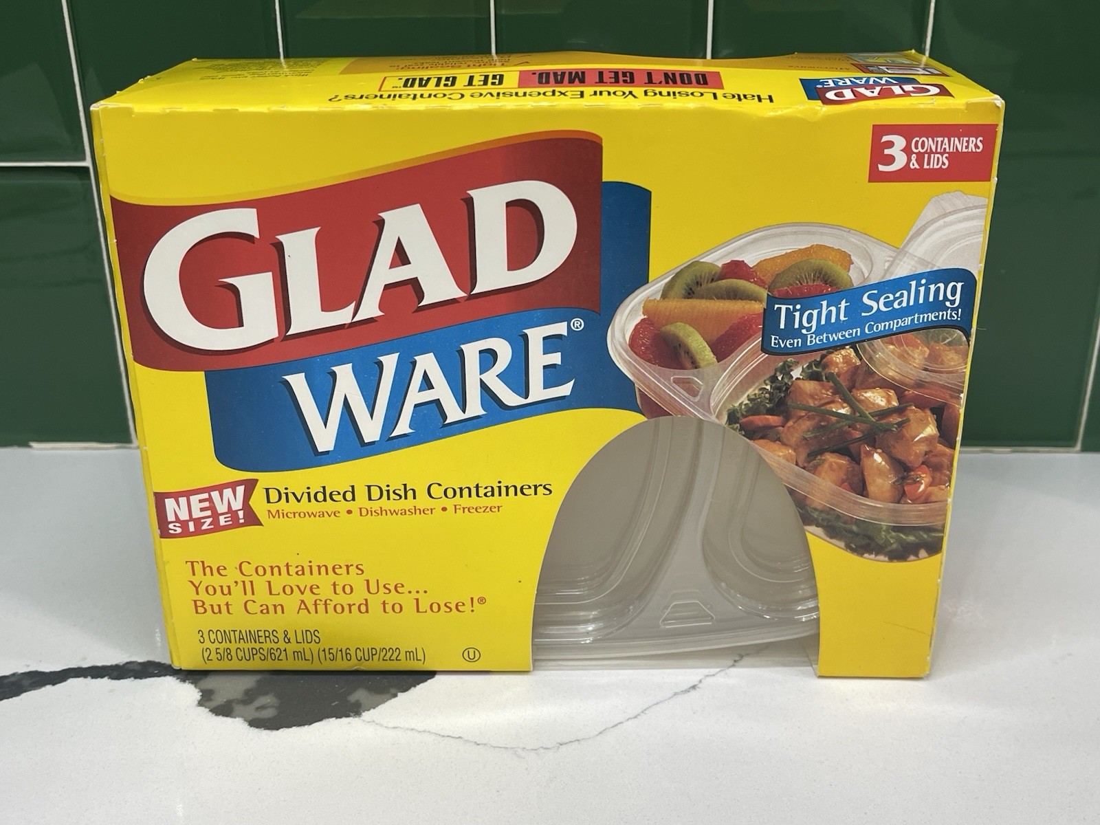 VTG 1999 Glad Ware Divided Dish Containers 3 Containers & Lids NOS MOVIE PROP