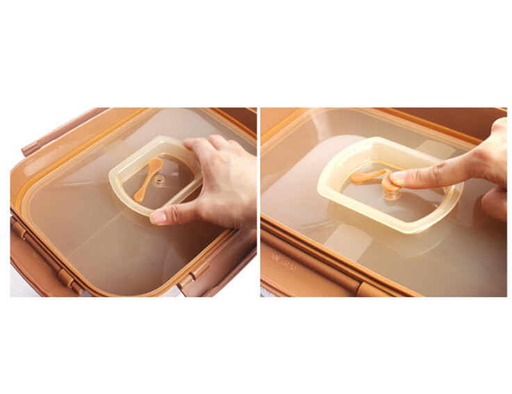 E-Jen Kimchi Sauerkraut Fermentation Container with Inner Lid Brown 0.45G / 1.7L