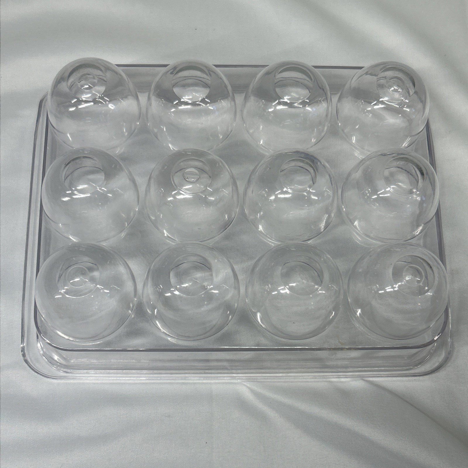 Plastic Egg Storage Tray Holder for Refrigerator, 12 Eggs – Clear