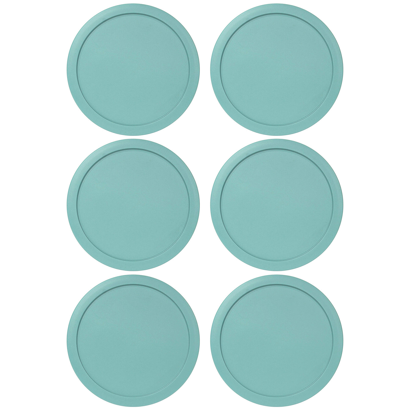 Replacement Lid for Pyrex 7-CUP Storage Cover 7.5″ 7402-PC TURQUOISE (6-Pack)