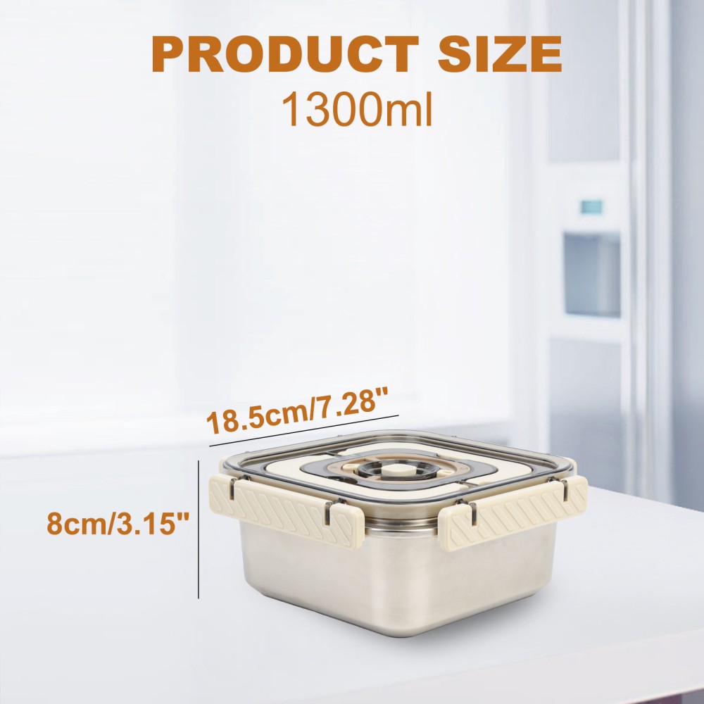 304 Stainless Steel Food Storage Containers with Lids Leakproof Stackable Reusab