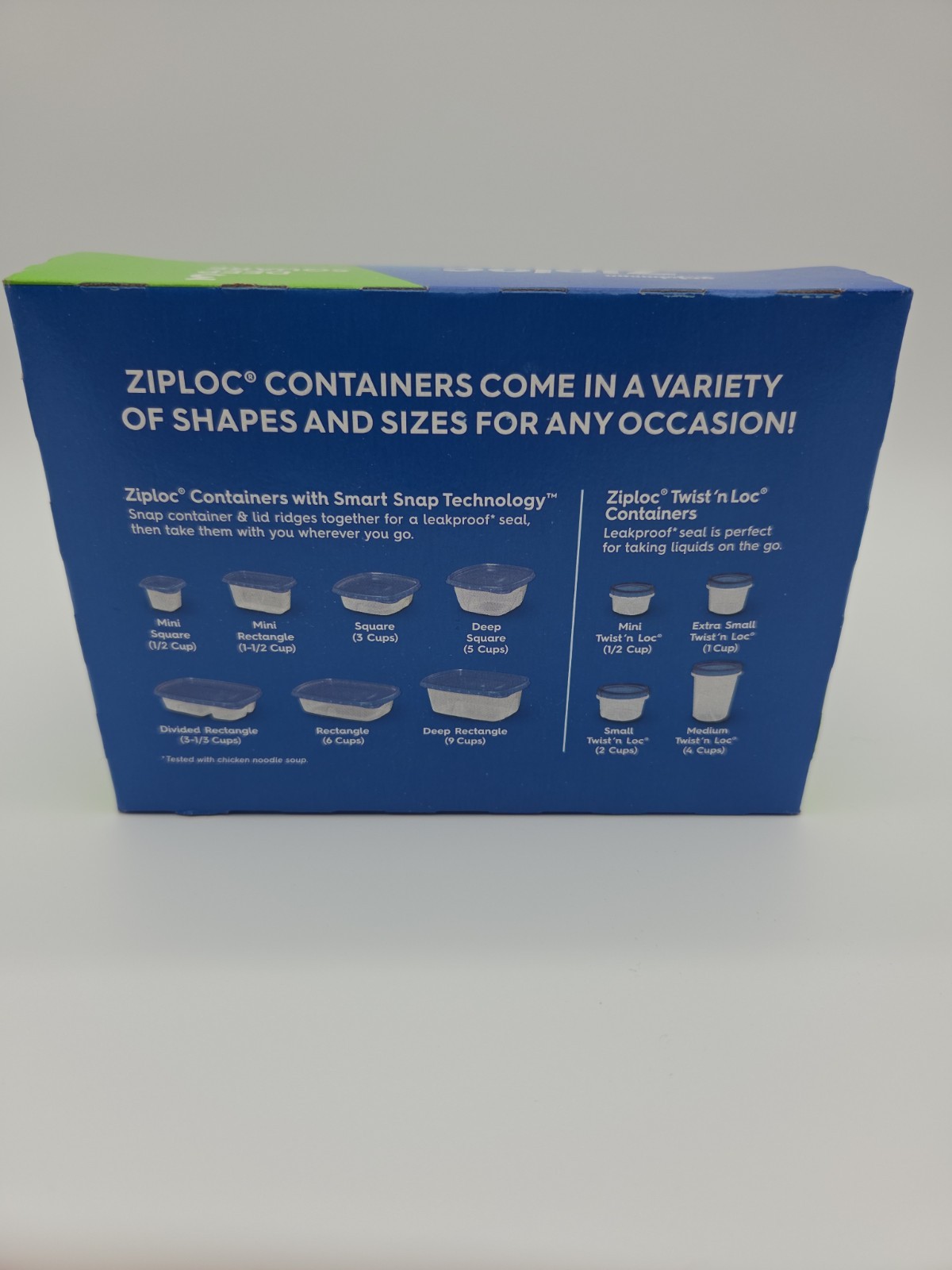 Ziploc Containers & Lids Deep Square 3 Pack 1.25 Quart 5 Cups New Discontinued