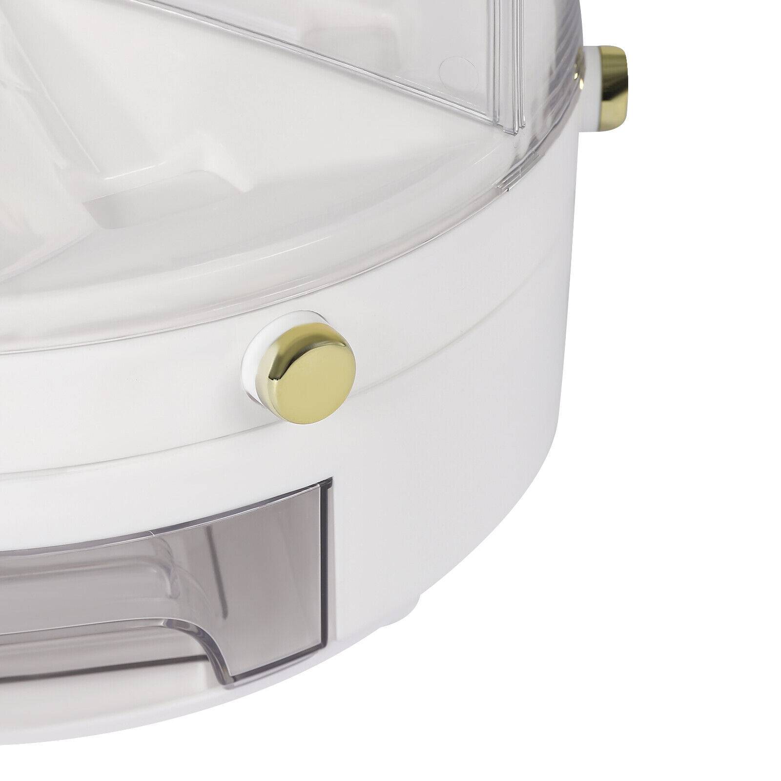 6-Grid Rotating Rice Dispenser Dry Grain Food Storage Container Tank for Kitchen