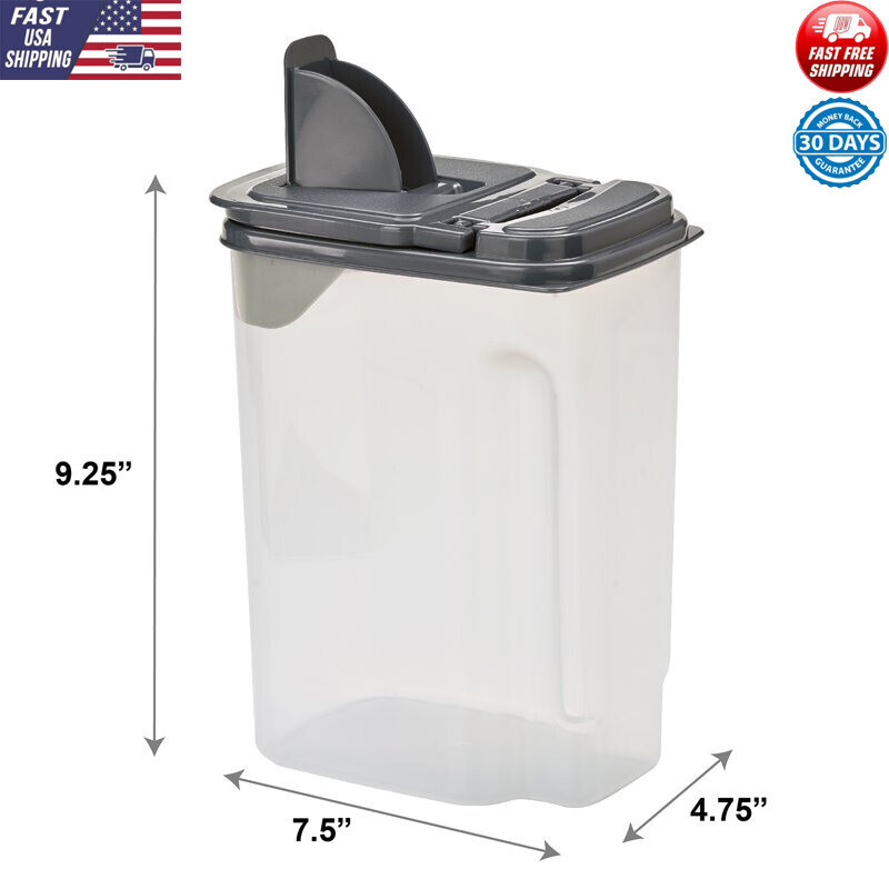 Durable Clear 3.5 QT Plastic Food Storage Container Snacks Sugar Dispenser Box