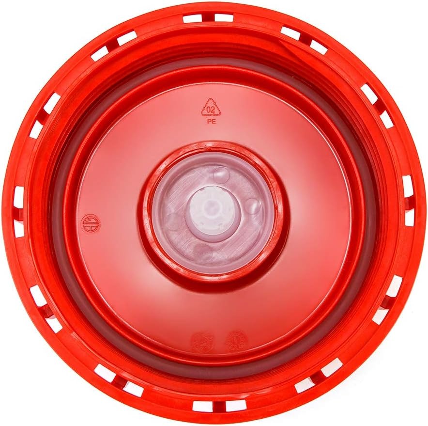 QWORK IBC Tote Lid Cover, 6.5″ Tank Water Liquid Cap 1 Pack, Red #A