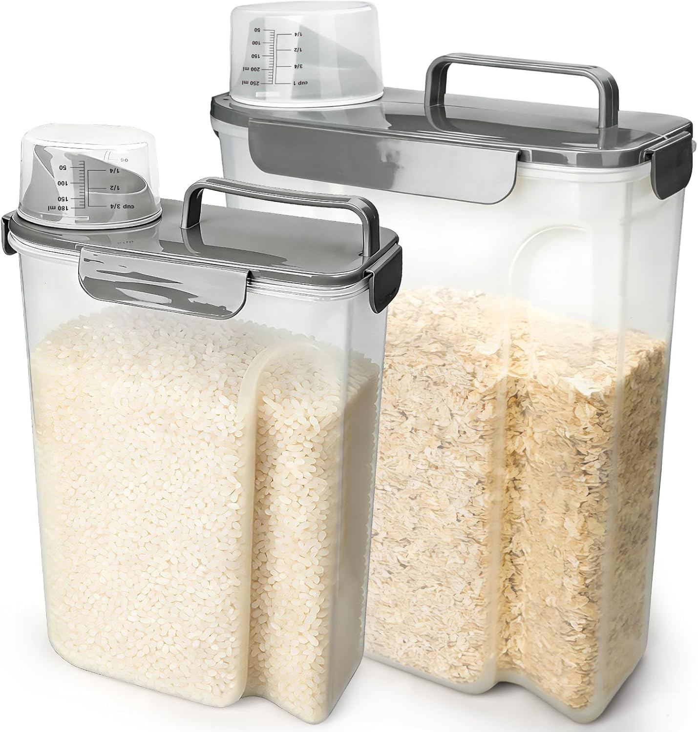 Rice Storage Containers, Airtight Cereal Containers Storage 20+10 Lb Extra Large