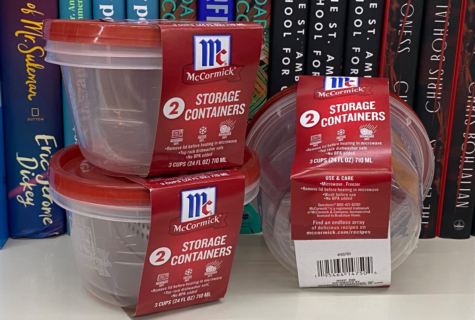 mccormick storage containers 24 fl oz , 3 packs total 6 containers
