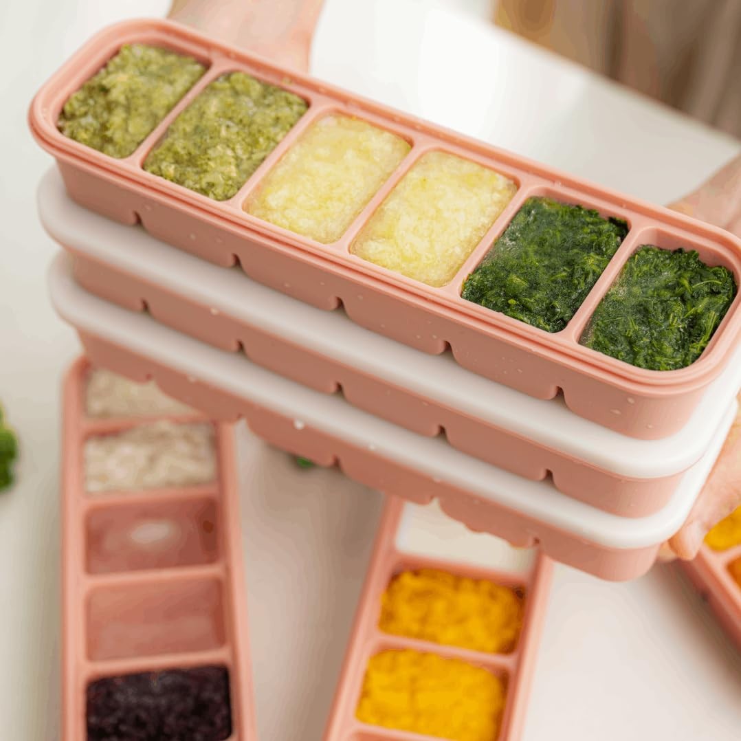 MOMOBIN Silicone Freezer Tray, Made in Korea, Meal Prep, Freeze Food Storage …
