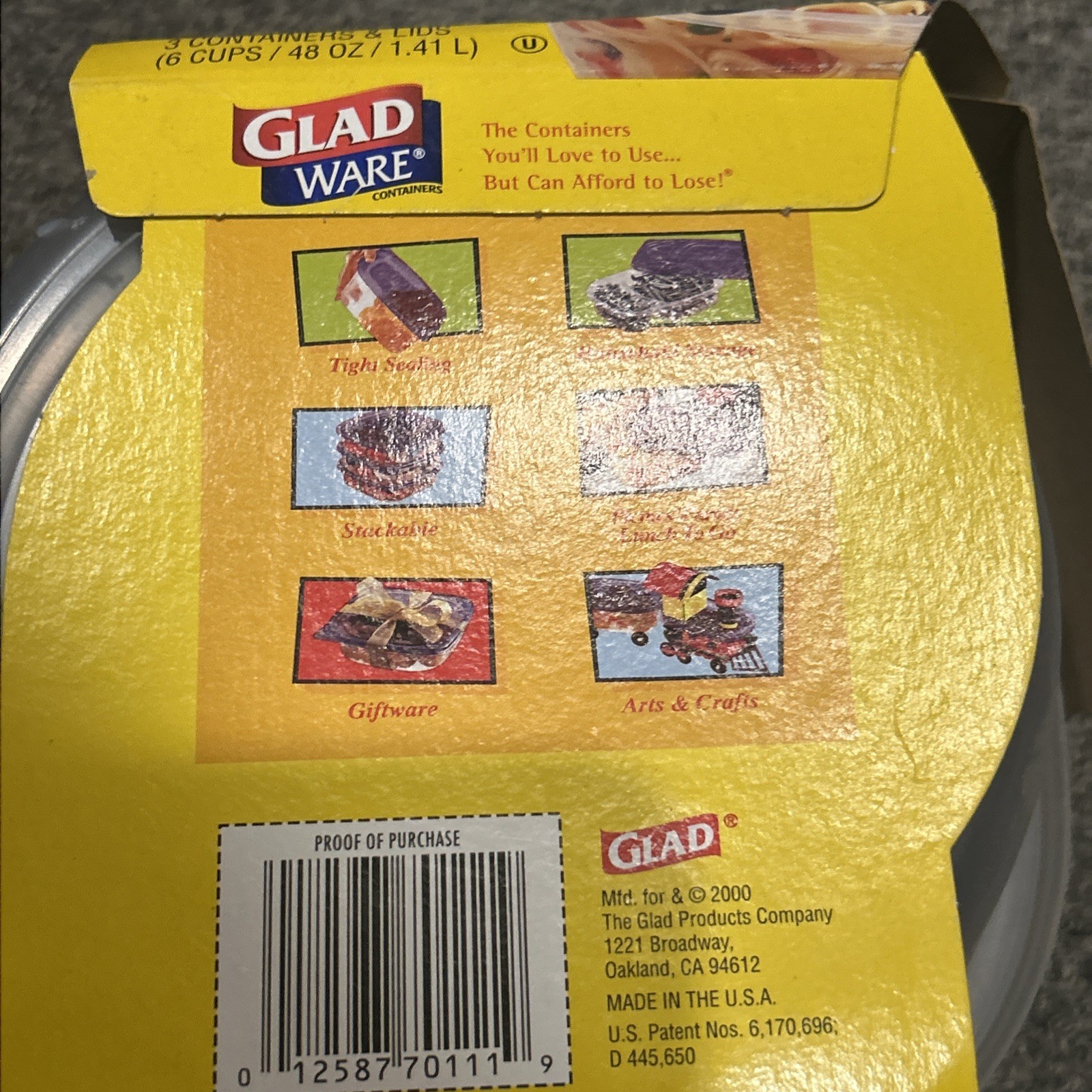 Glad Big Bowl Food Storage Containers 48 oz 3 Count BPA Free Microwave Safe