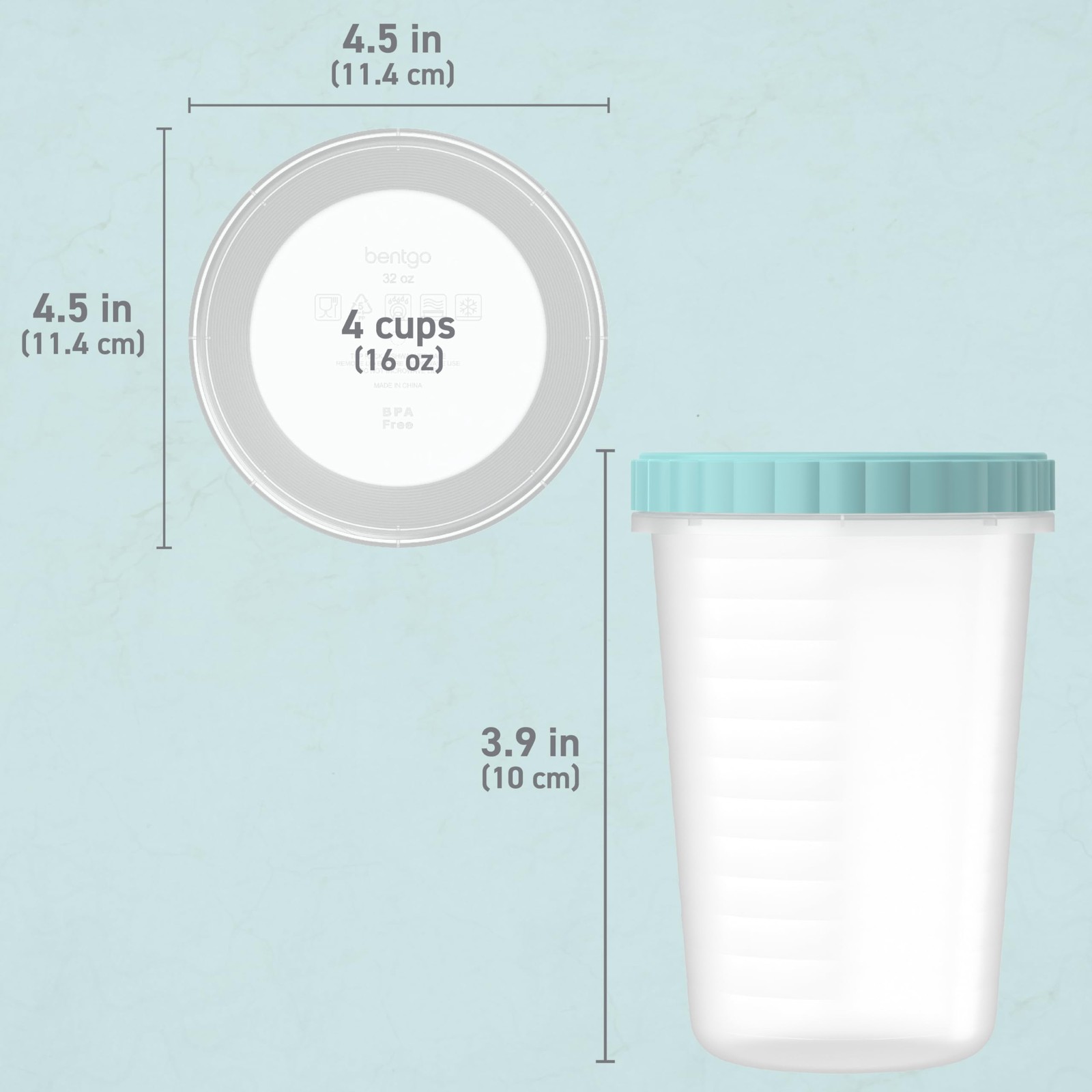 Bentgo Prep – 20 Piece 32 fl oz Leak-Proof Deli Containers with Lids, Food St…