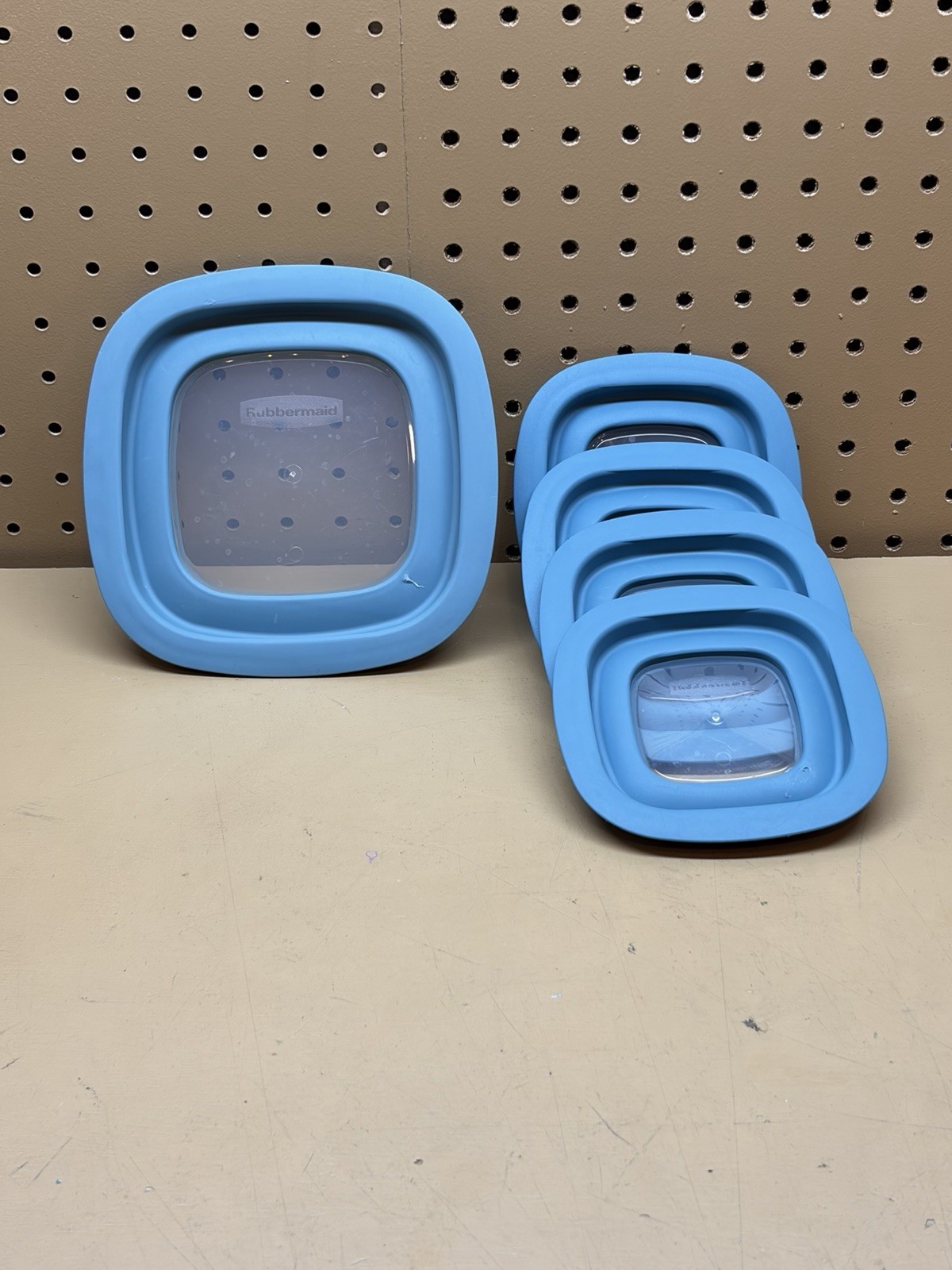 Rubbermaid Premier (4) 10M1M2 / (1) 10M3M4 Blue Square Lid Replacement Window