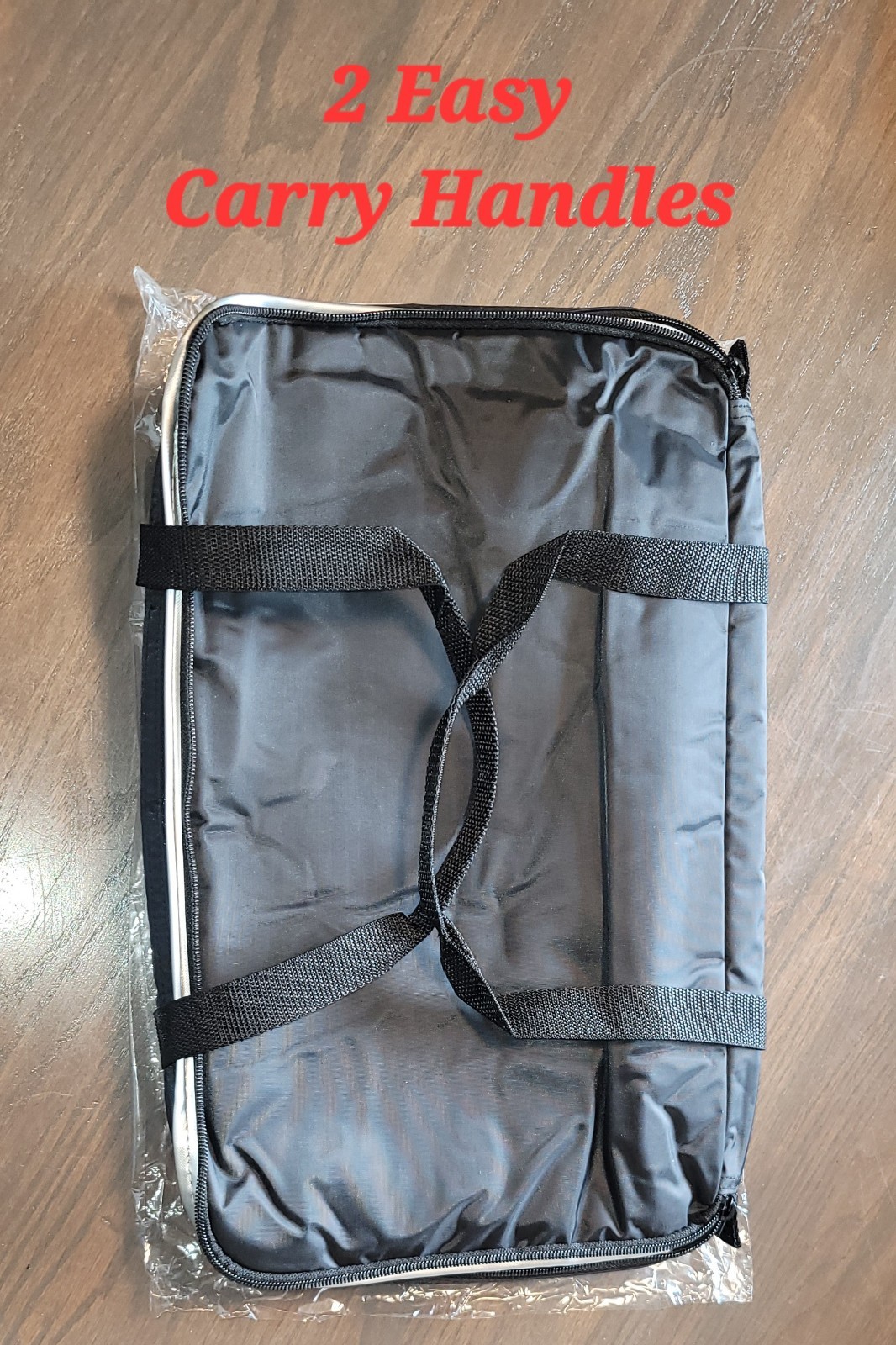 🚨 NEW Black Insulated Casserole Carrier Bag 10x16x2 w/ Handles Hot Cold Food