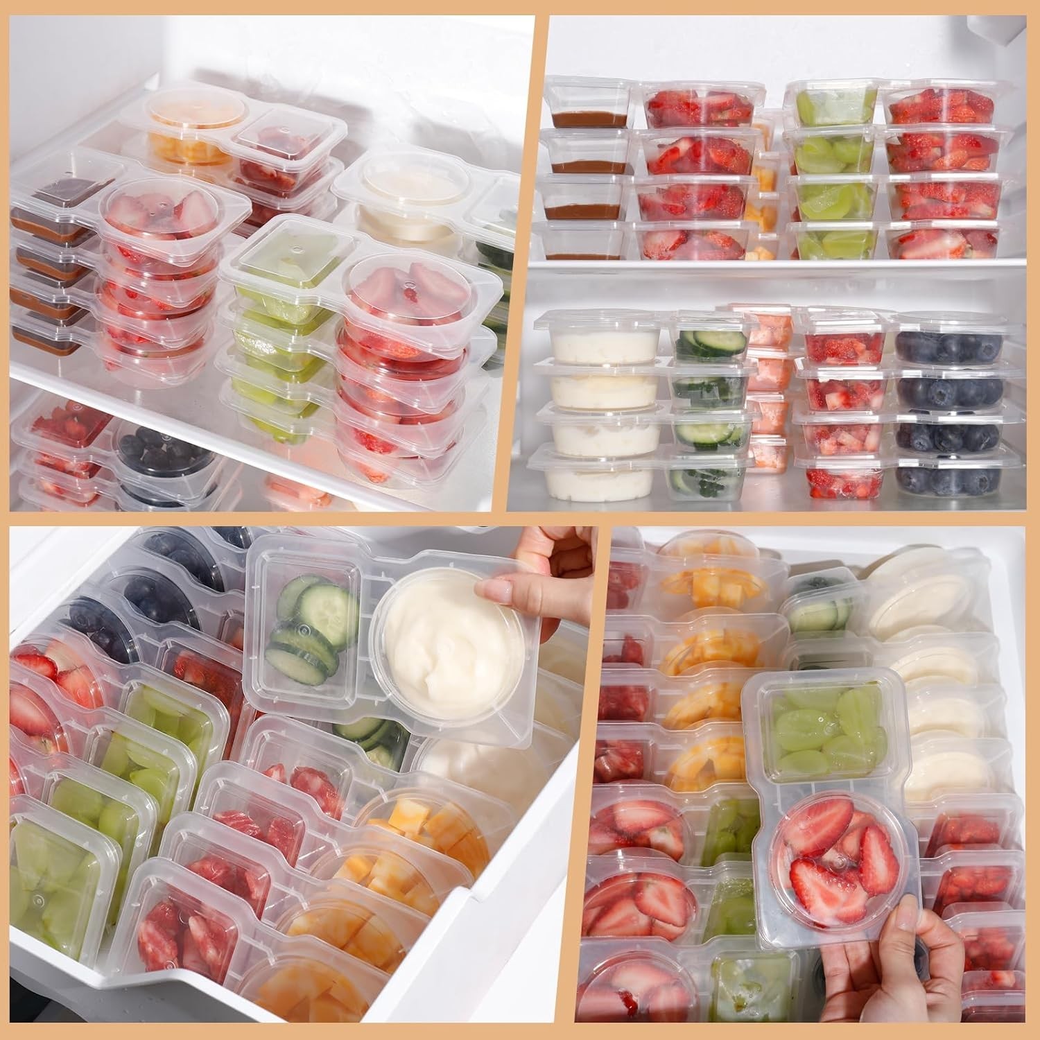 Reusable Snack Containers with Lids: Snack Pack Containers 20Pcs – Snackle Bo…