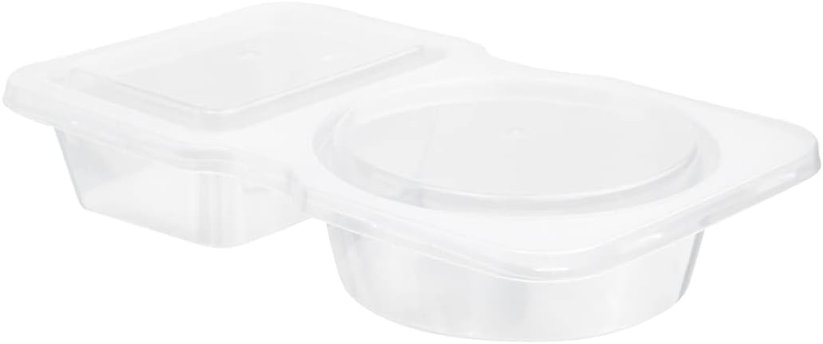 Futura 5 Ounce Snack Containers, 100 Microwavable Sauce Containers – 2 Compartme